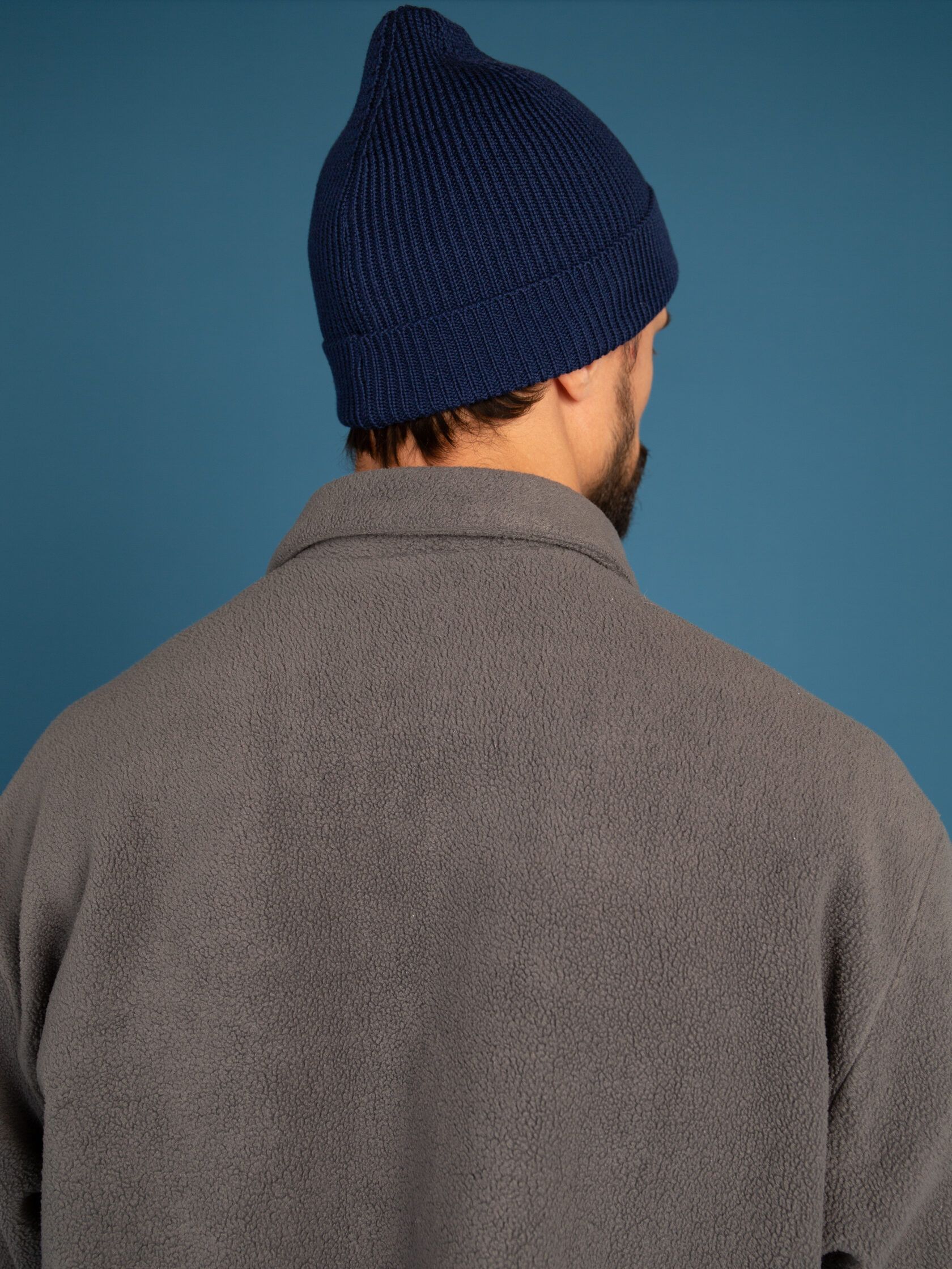 Шапка мужская бини синий 54-60