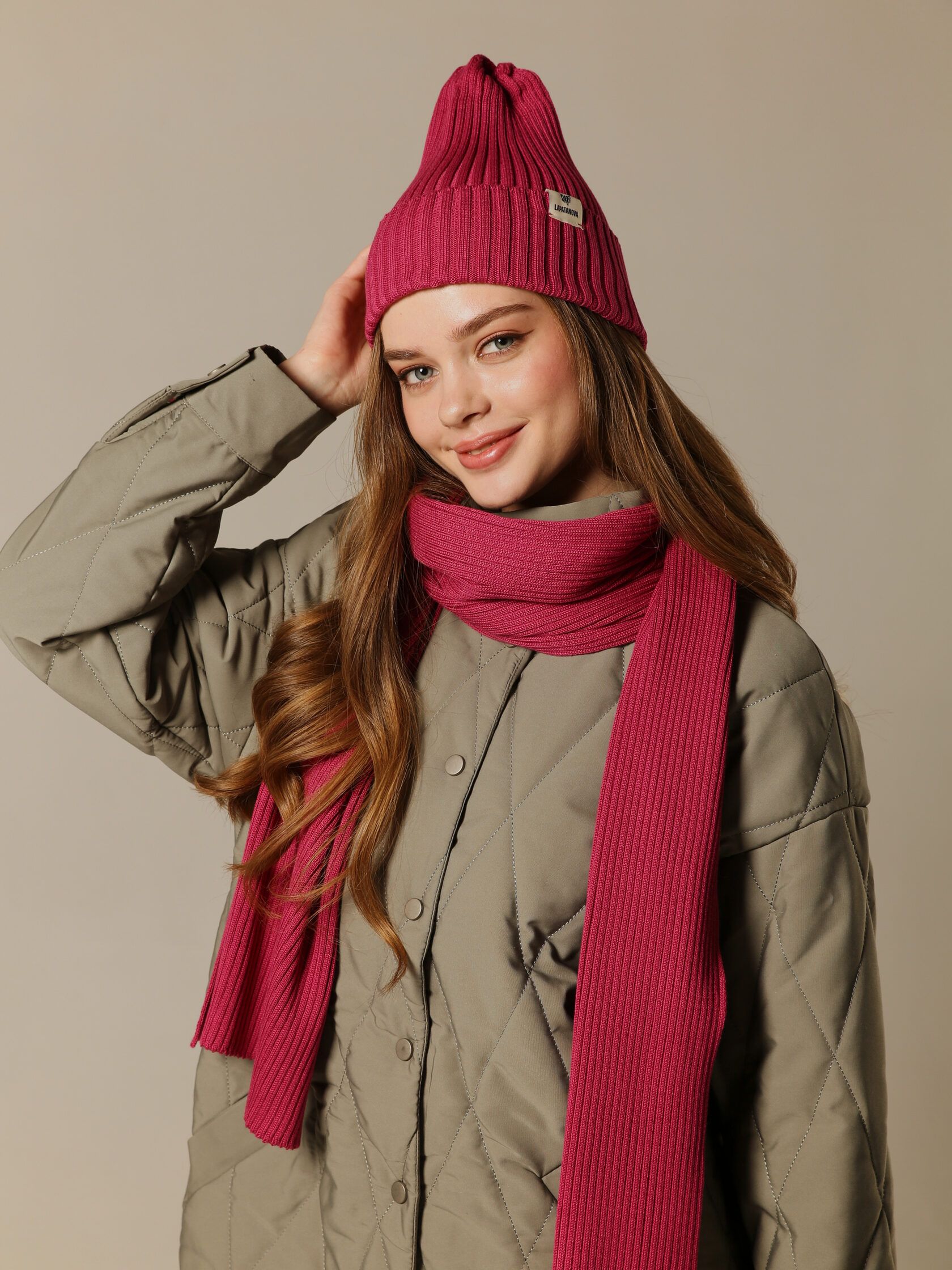 Шарф взрослый фуксия undefined