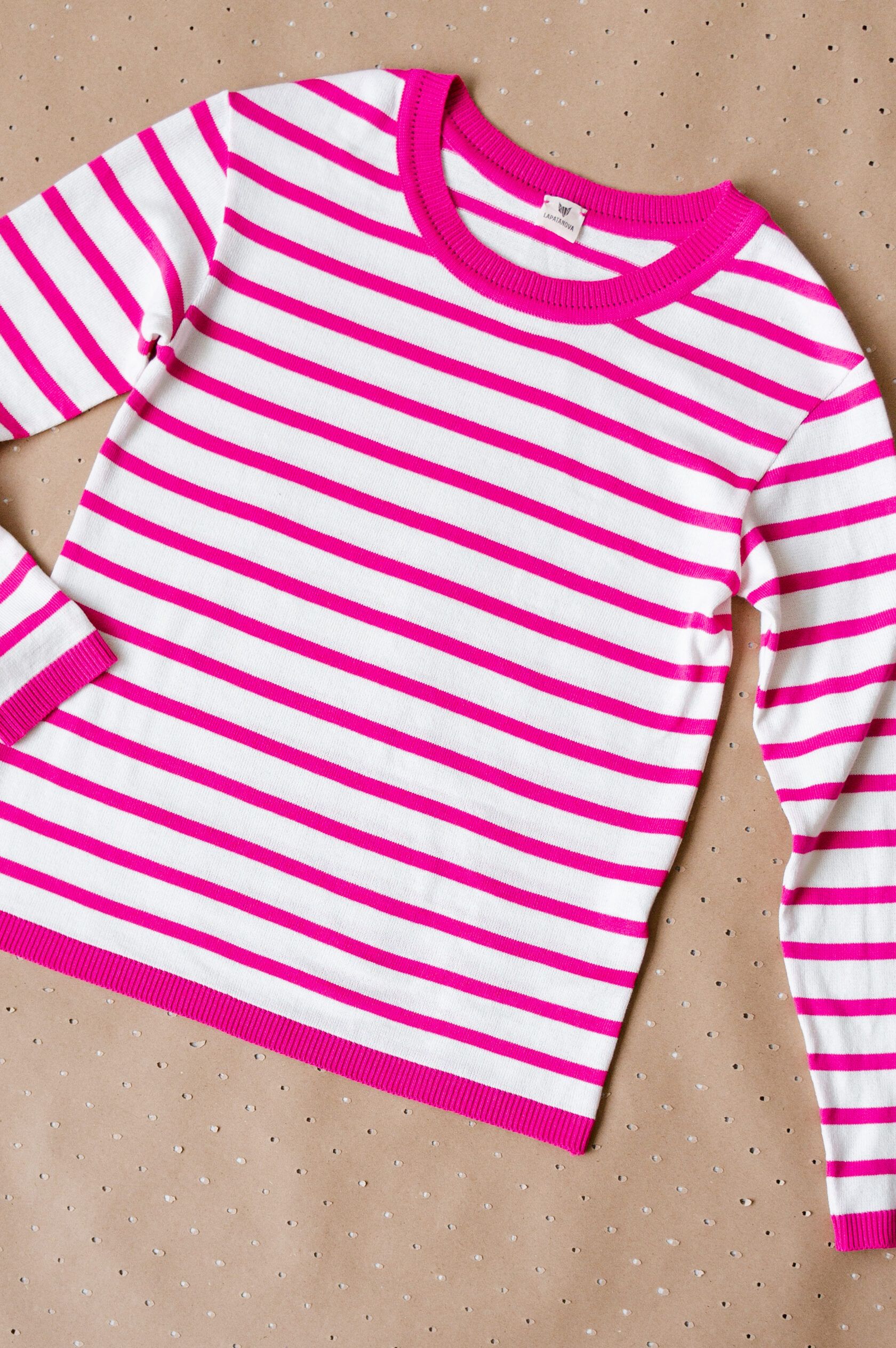 Тельняшка тонкая фуксия M