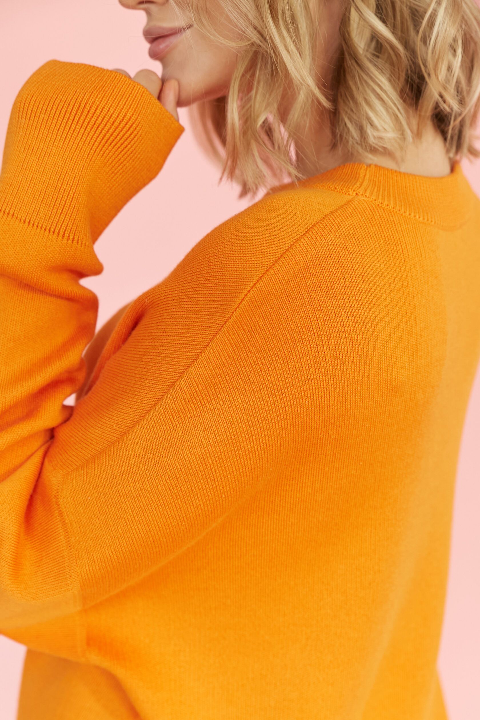 Джемпер Джеки интерлок оранжевый S-L