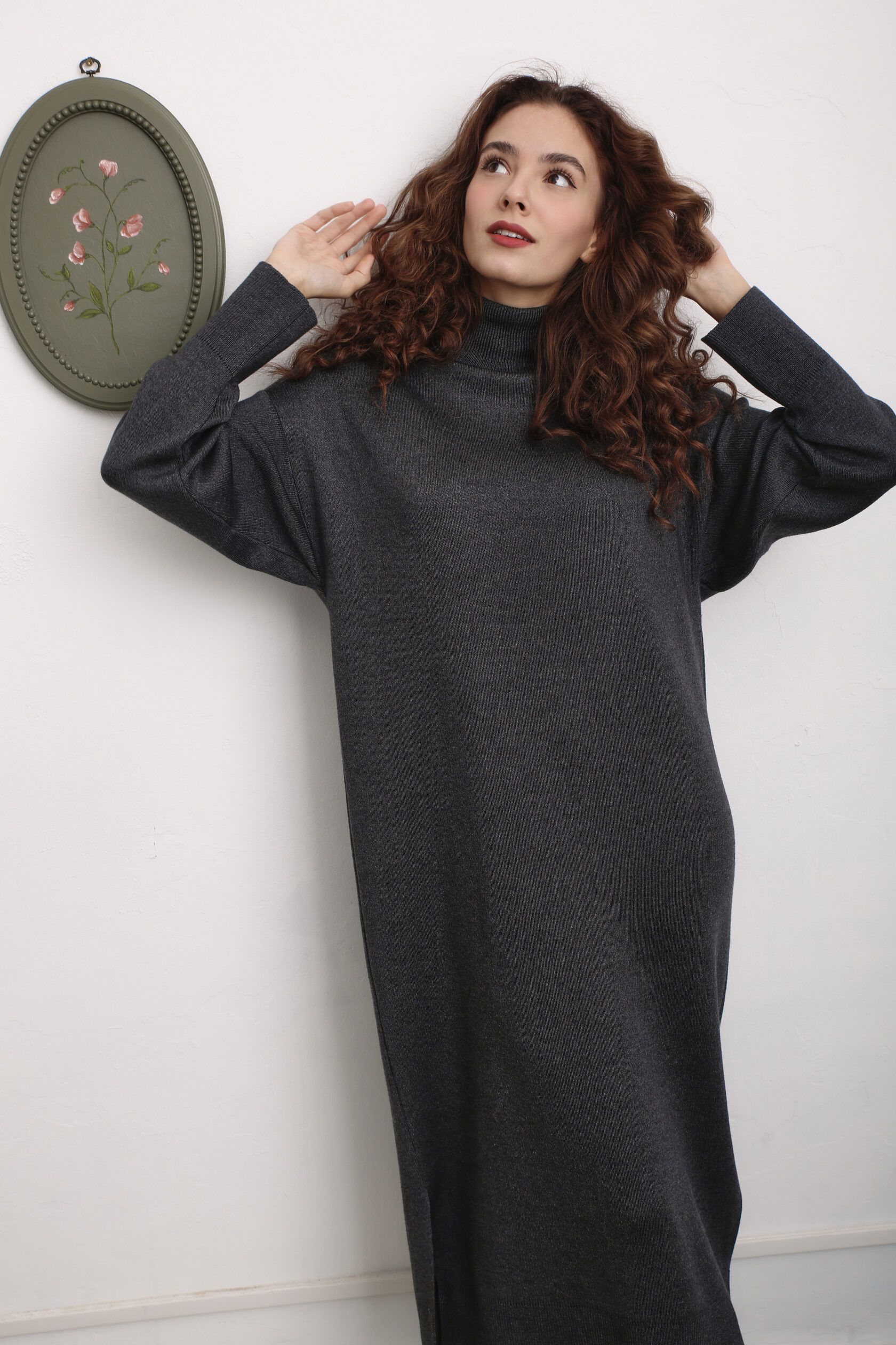 Платье интерлок макси маренго M-L