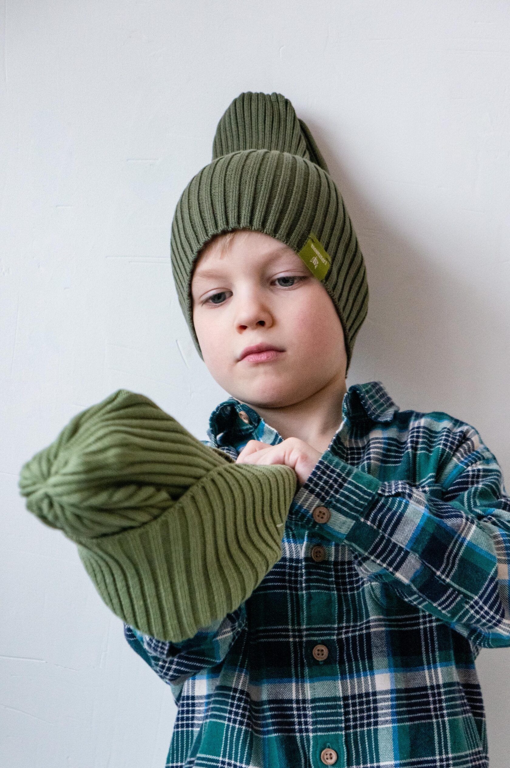 Шапка детская хаки M(2-4 года)