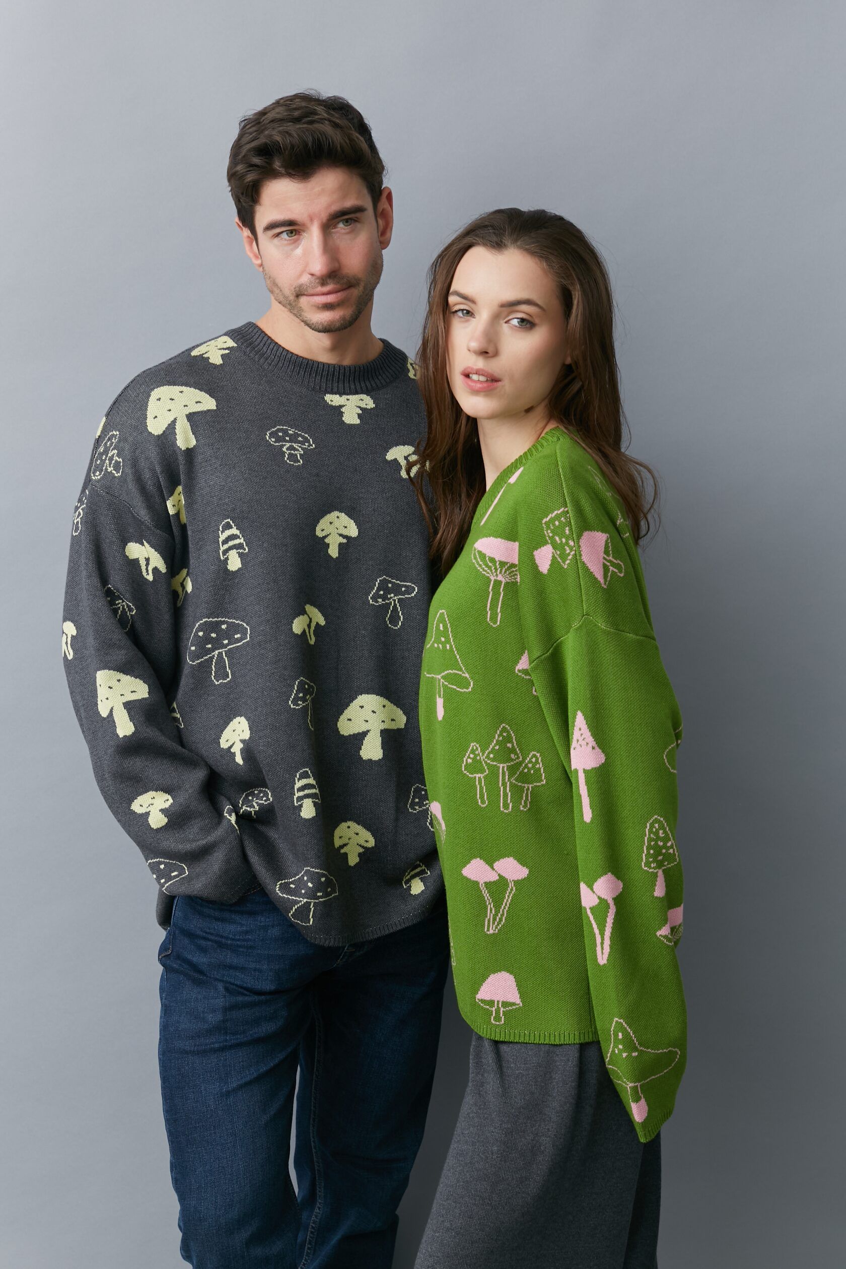 Джемпер Грибочки мужской маренго L-XL