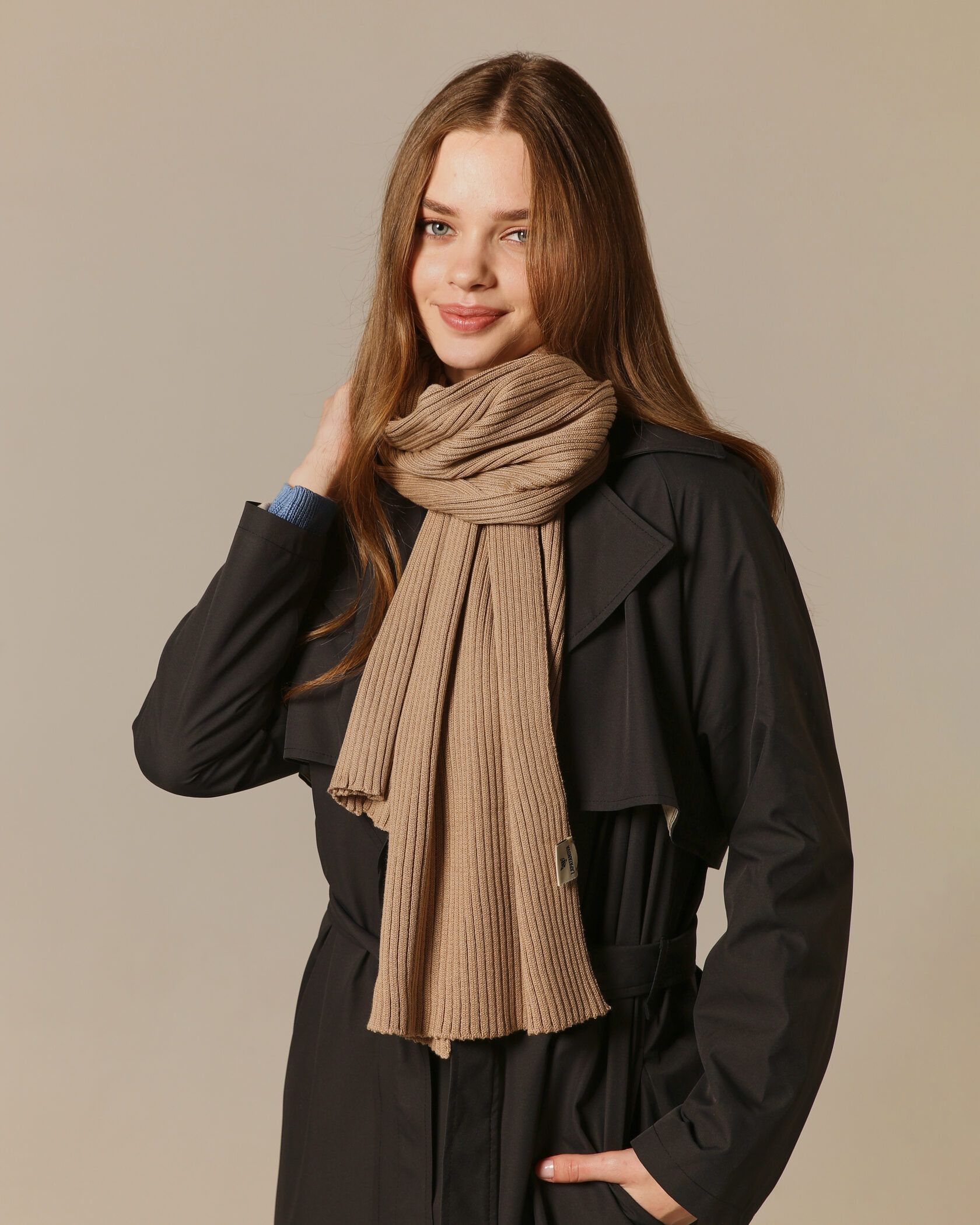 Шарф взрослый капучино S-L