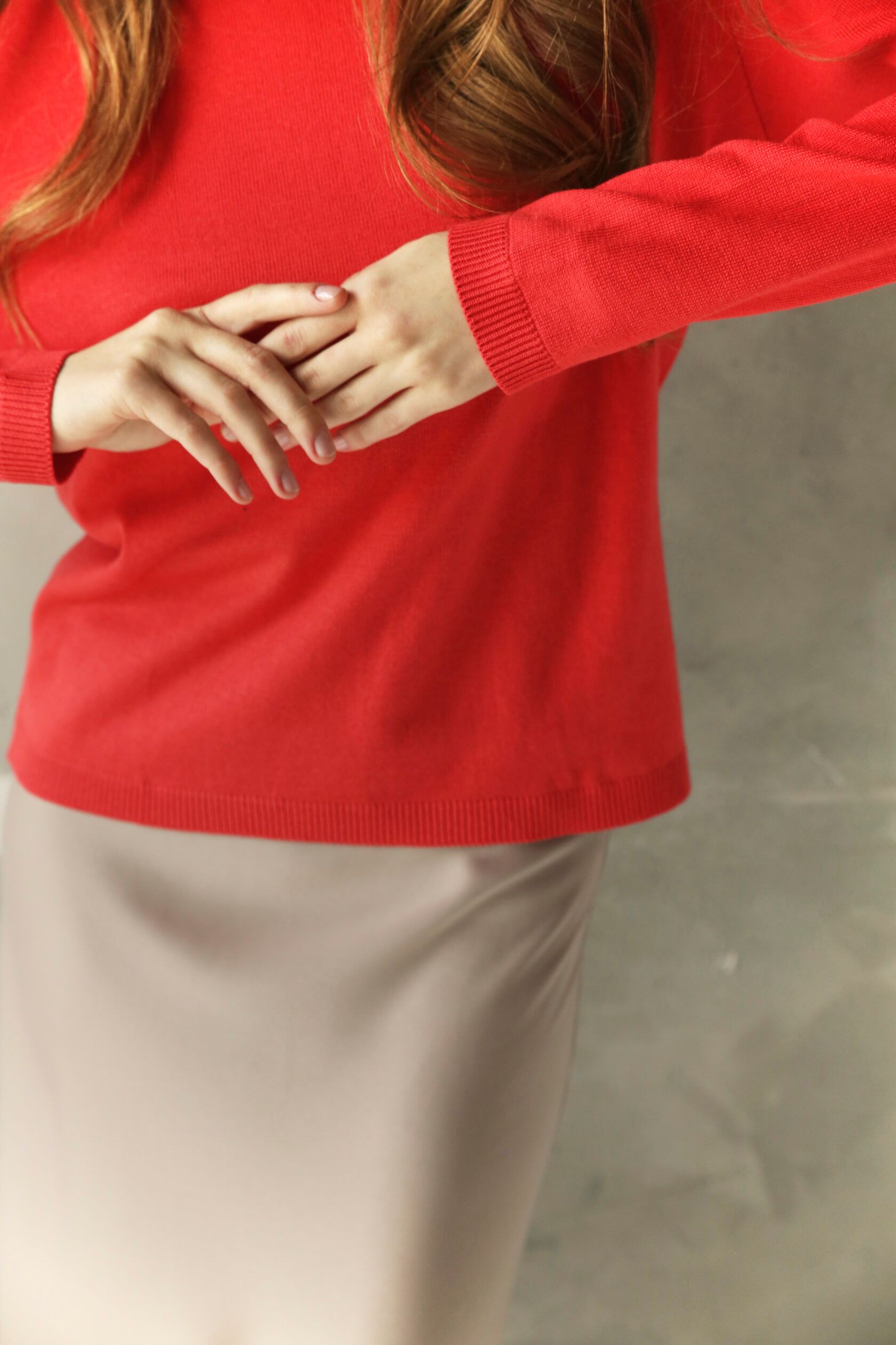 Лонгслив женский коралл XS-S