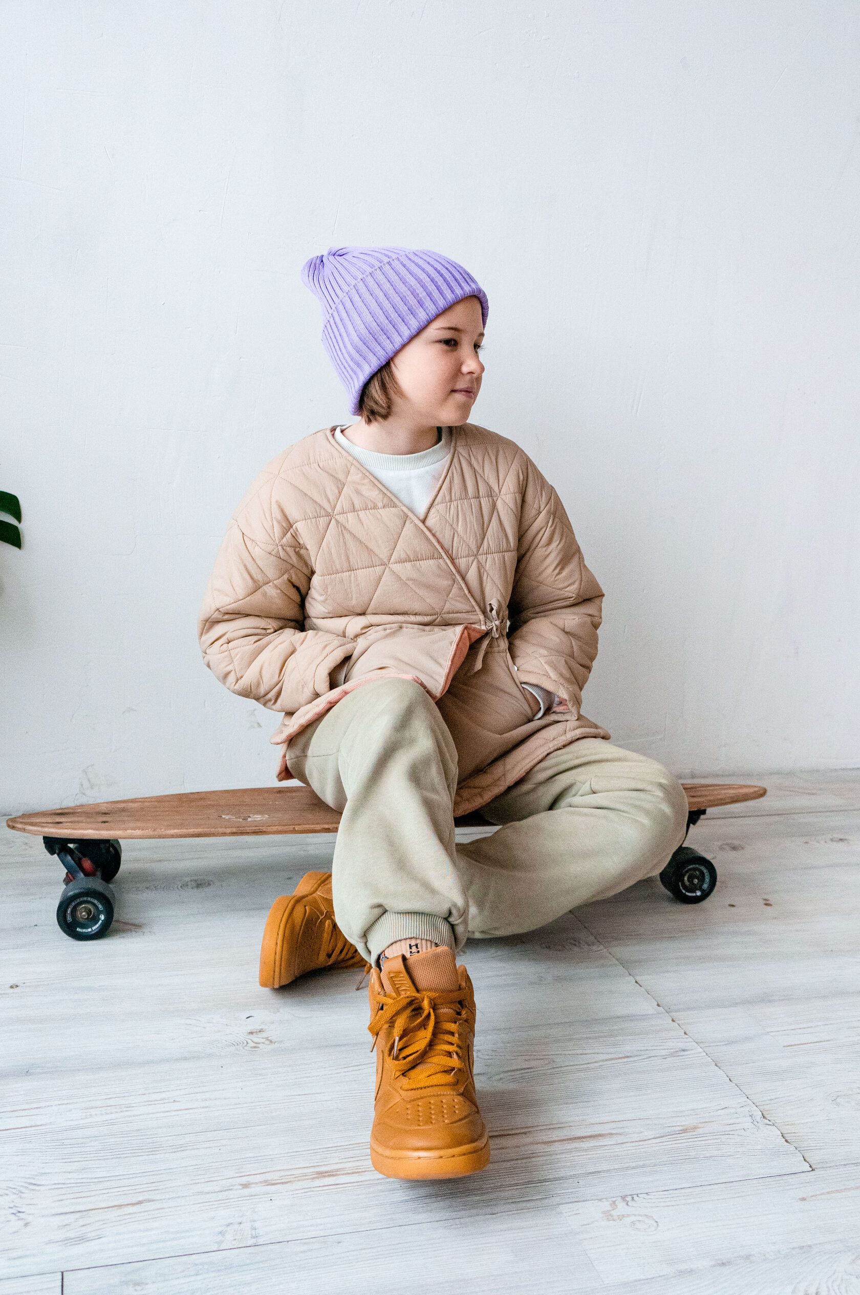 Шапка детская лаванда M(2-4 года)