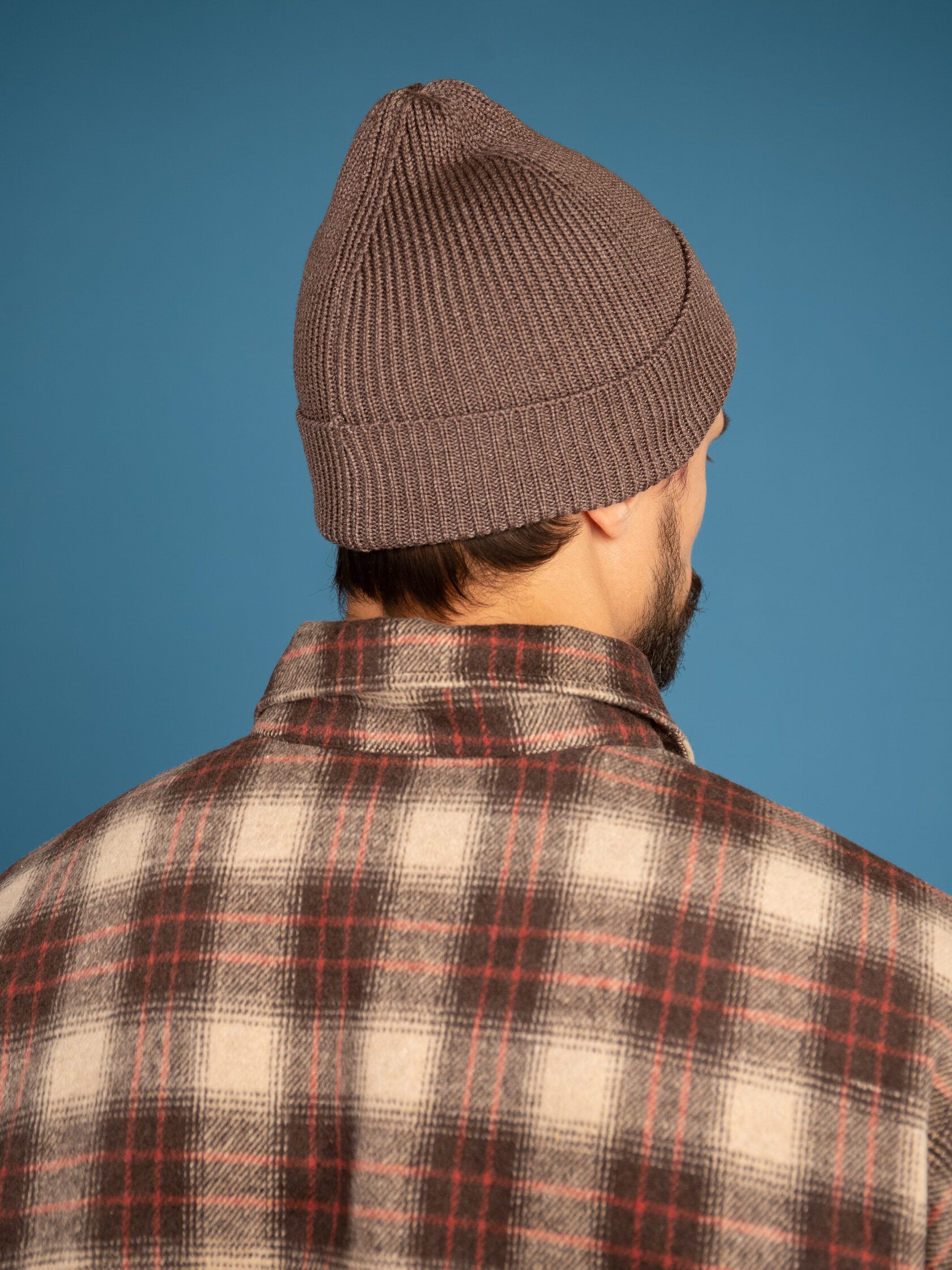 Шапка мужская бини коричневый 54-60