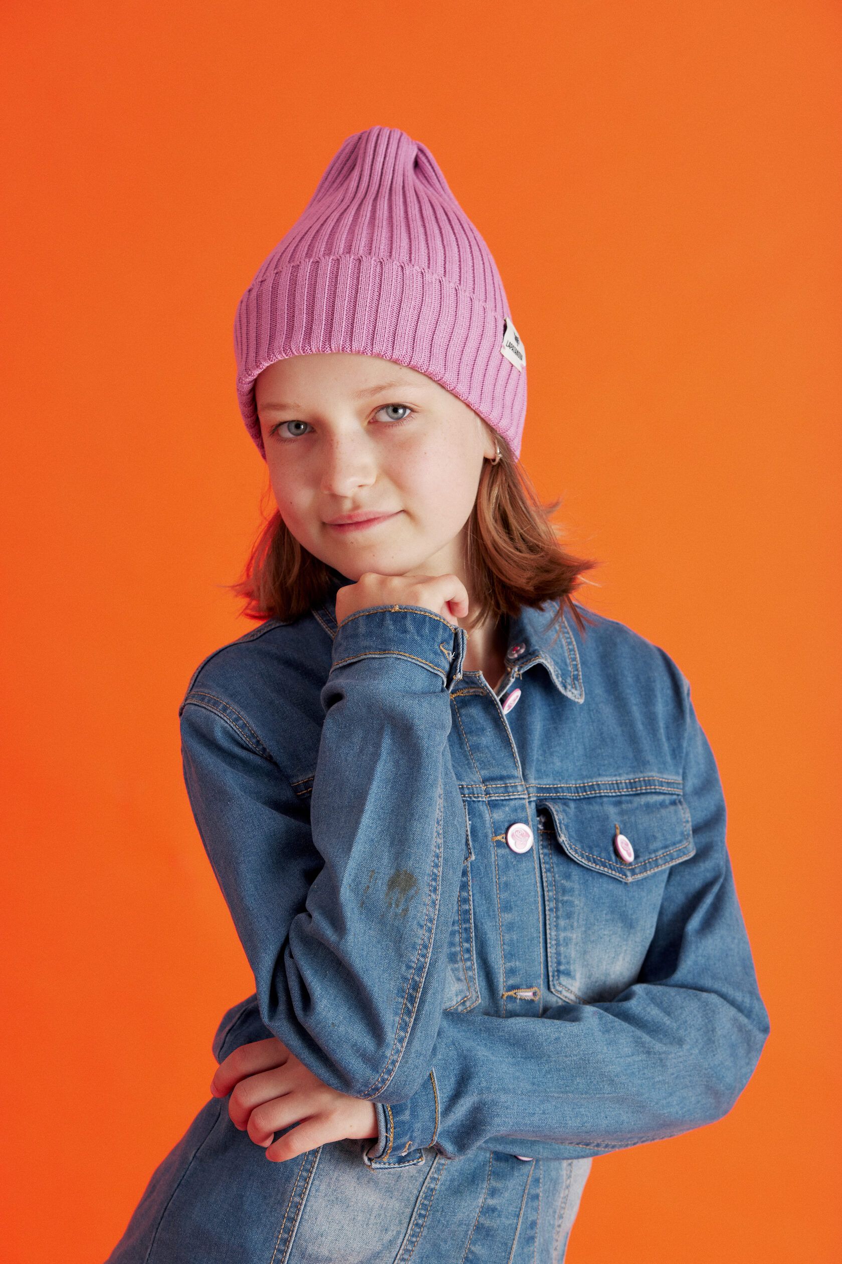 Шапка детская лиловый S(0-1,5 года)