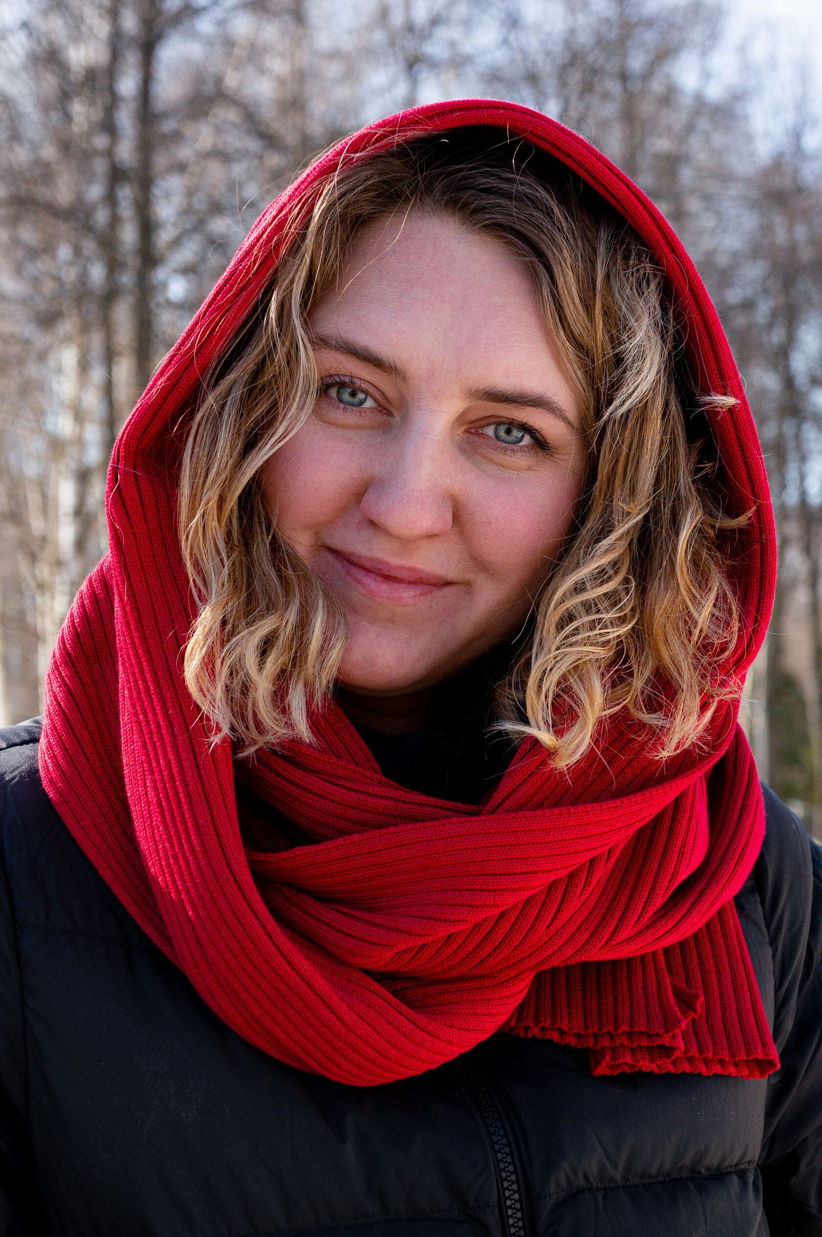 Шарф взрослый красный undefined