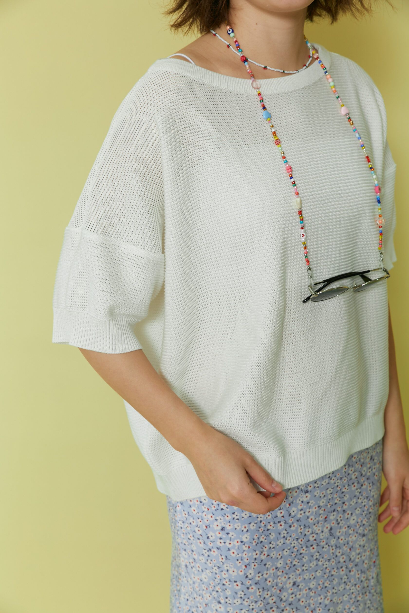 Футболка трикотаж молочный one size