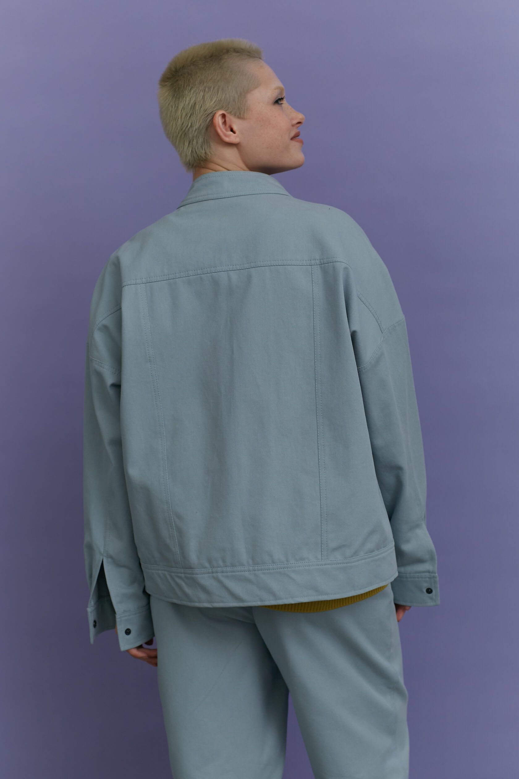 Джинсовка хлопковая голубой S-L