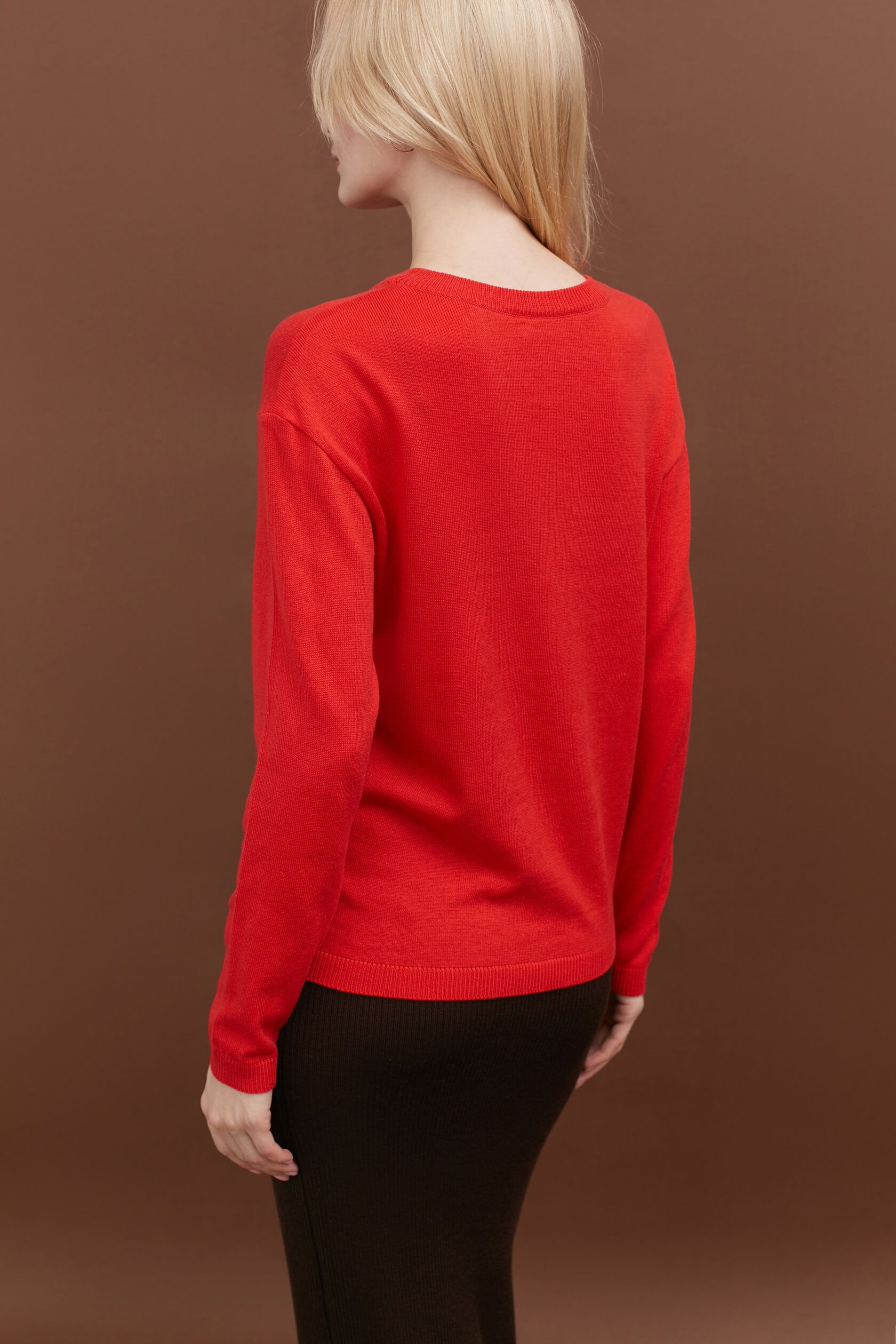 Лонгслив женский алый S