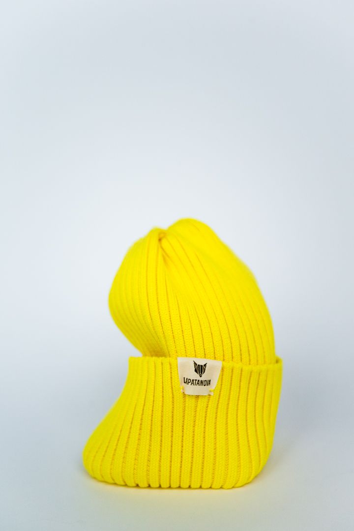 Шапка взрослая желтый S-L