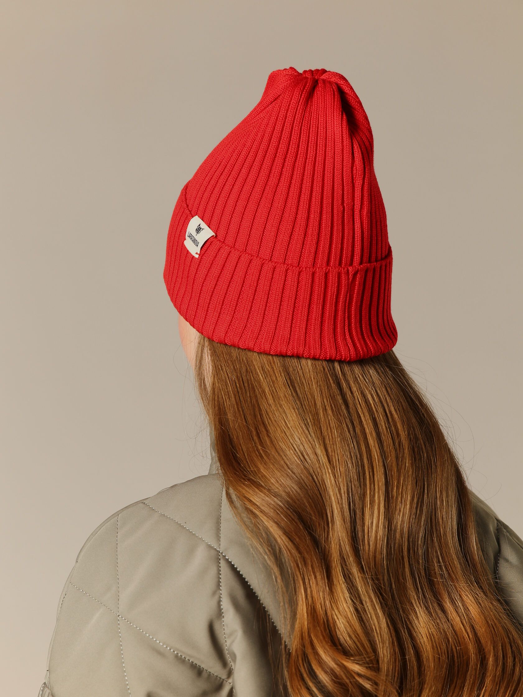 Шапка взрослая алый S-L