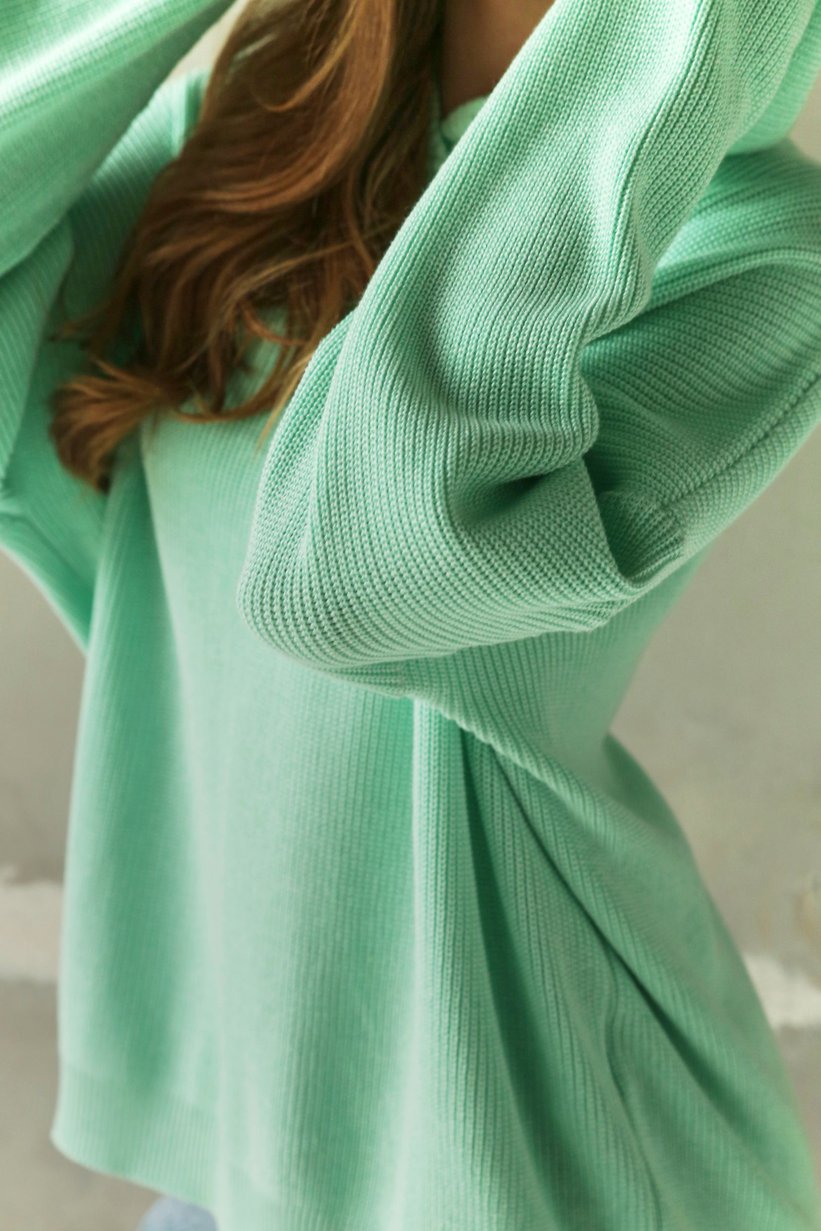 Худи женское с капюшоном мята one size