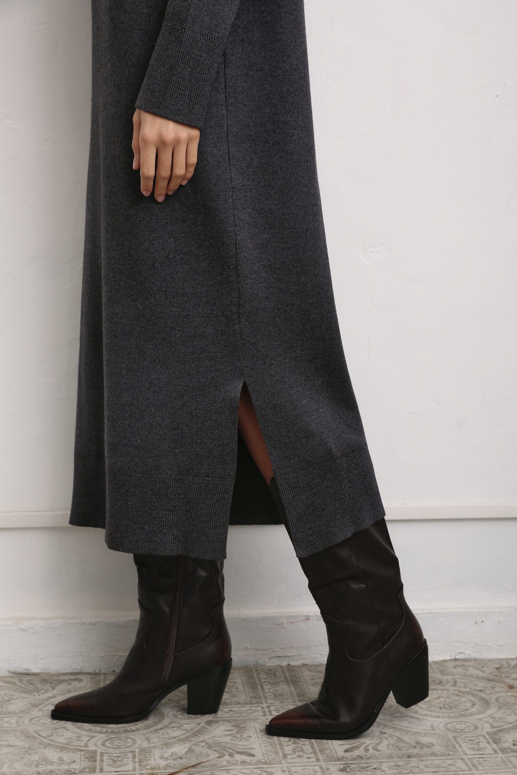 Платье интерлок макси маренго M-L