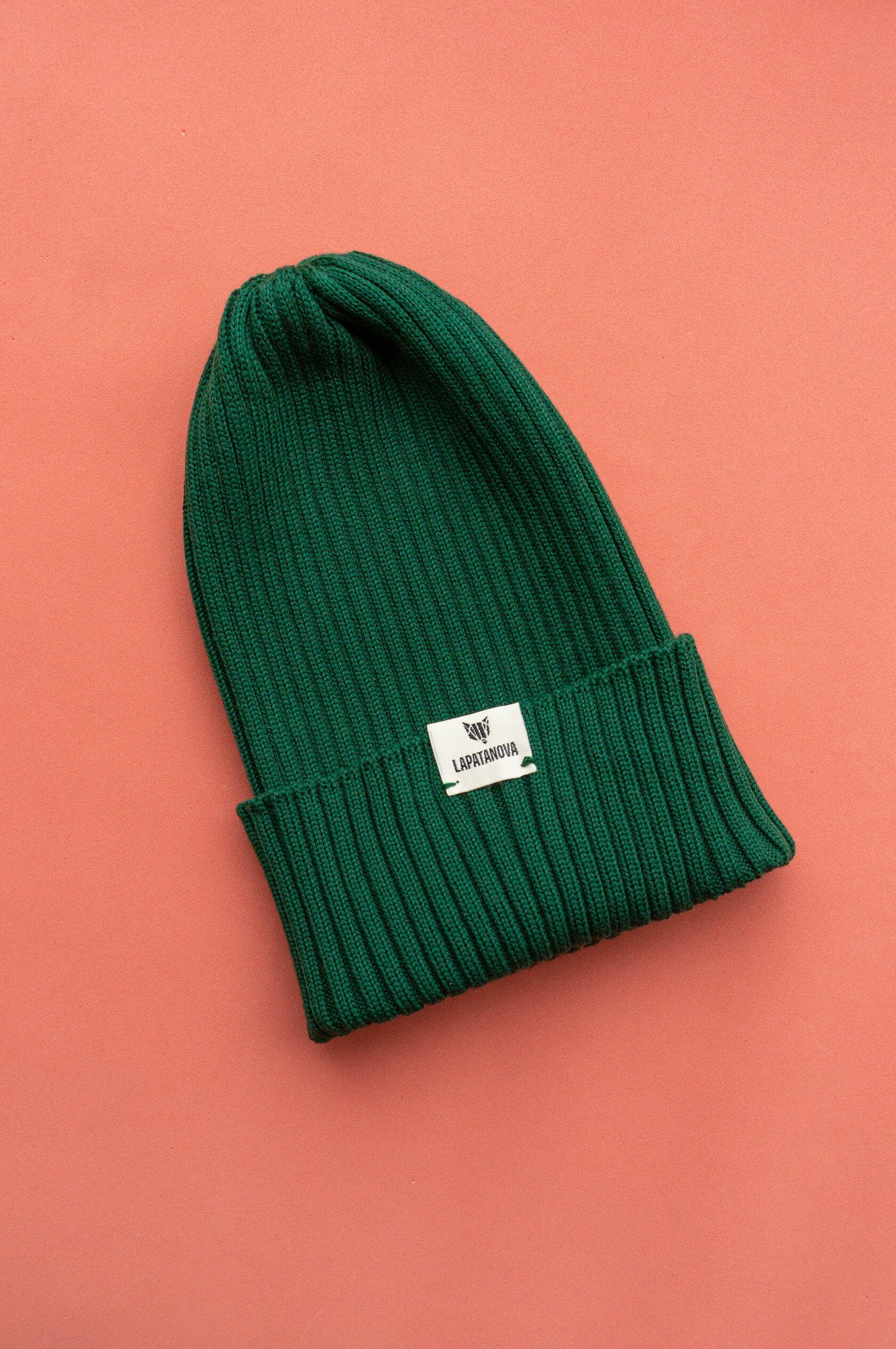 Шапка детская изумруд L(4-6 лет)