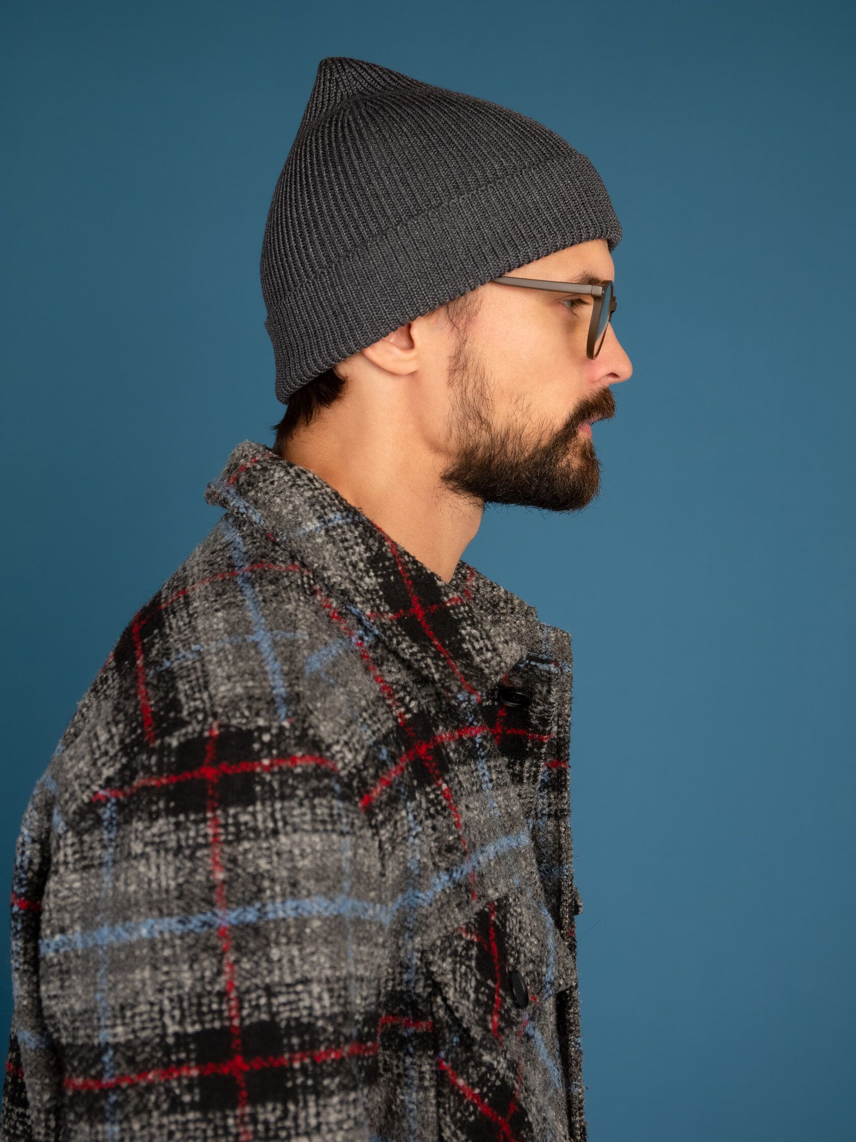 Шапка мужская бини серый 54-60