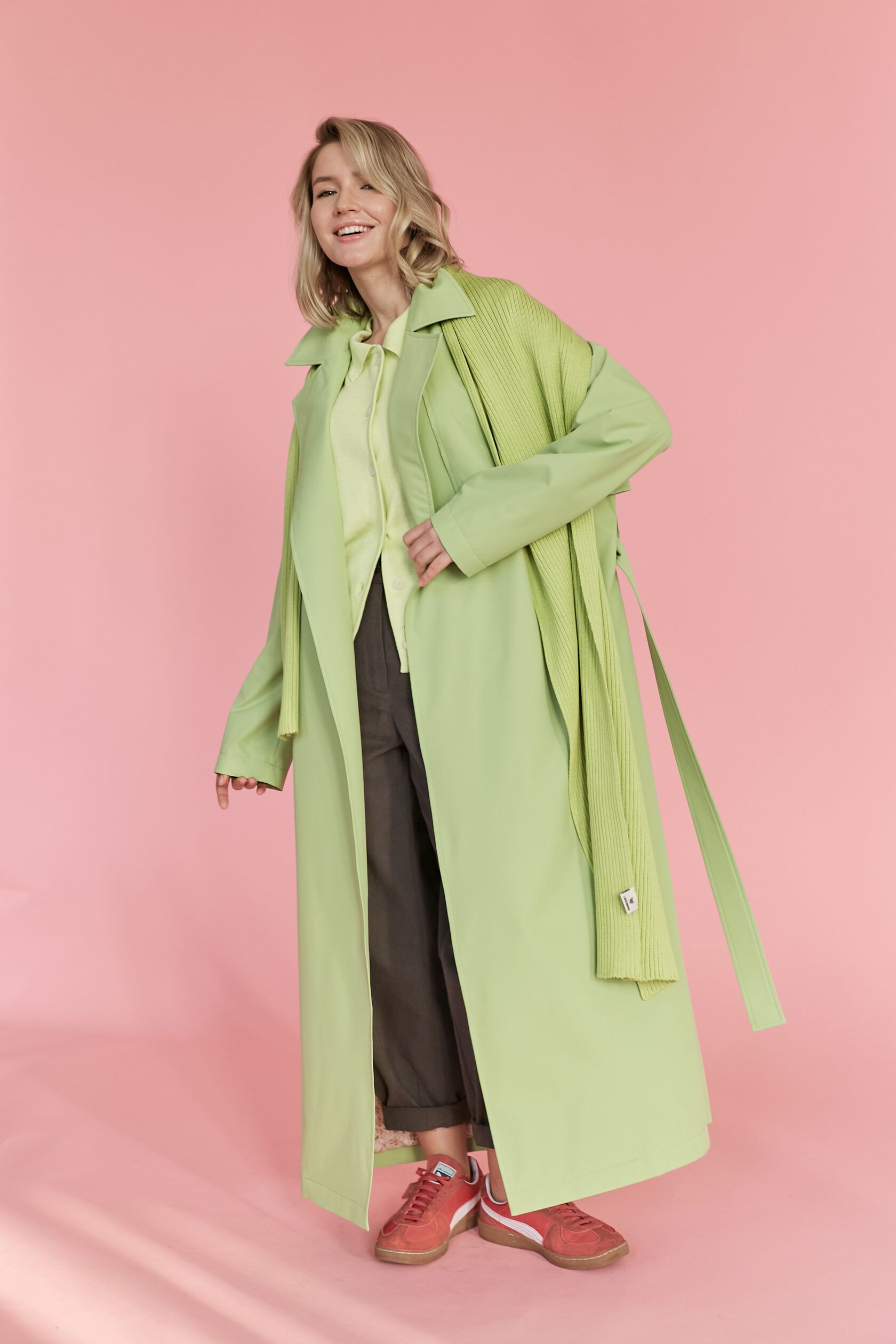 Тренч женский лайм S-M