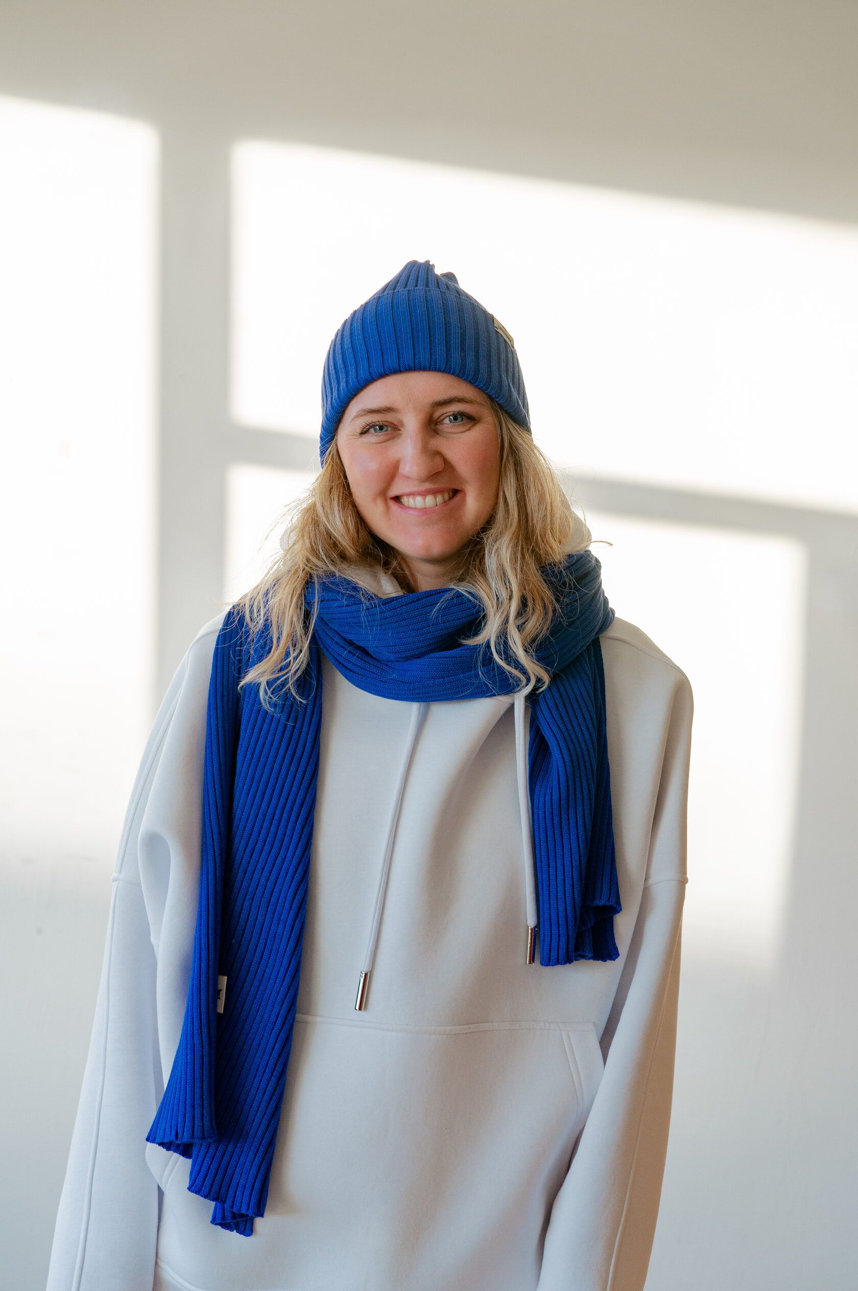 Шарф взрослый синий undefined