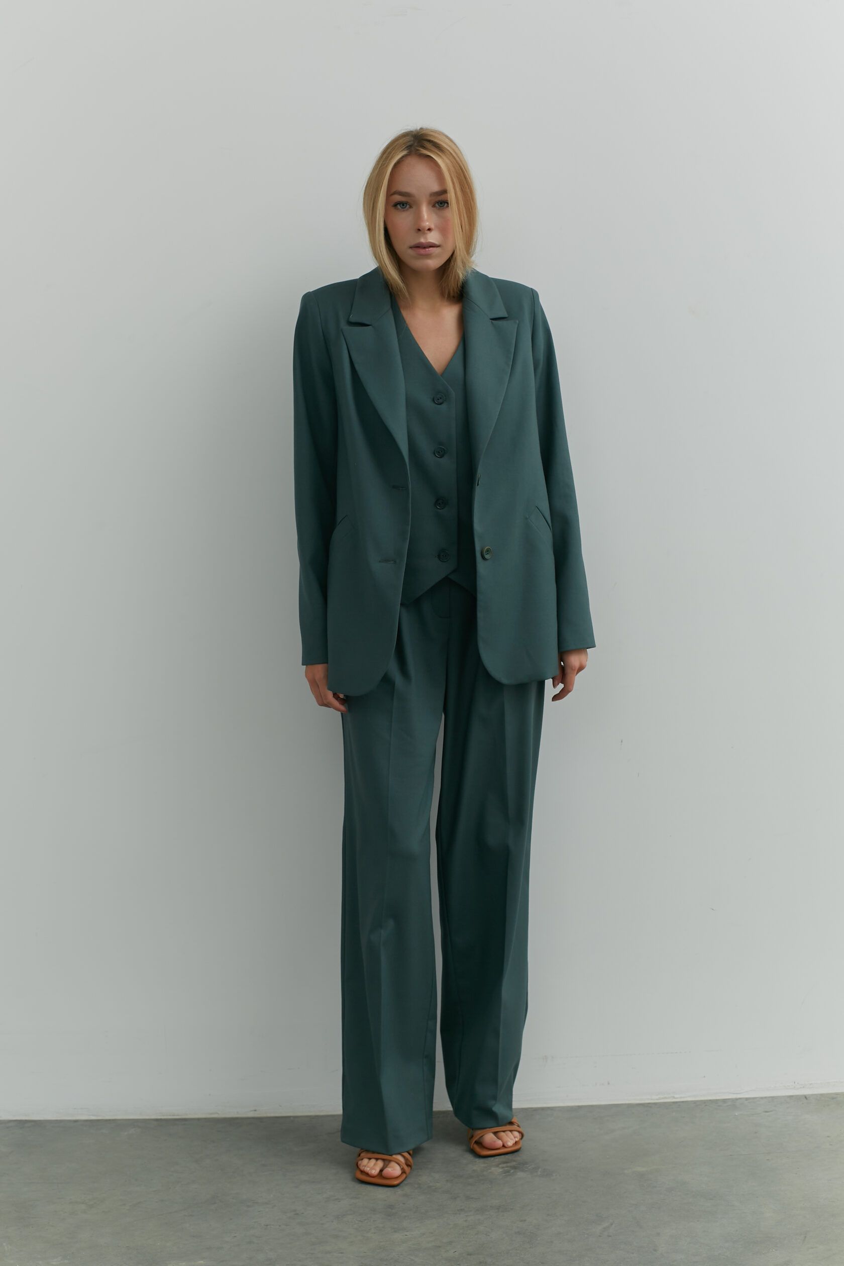 Брюки классика вискоза эвкалипт S