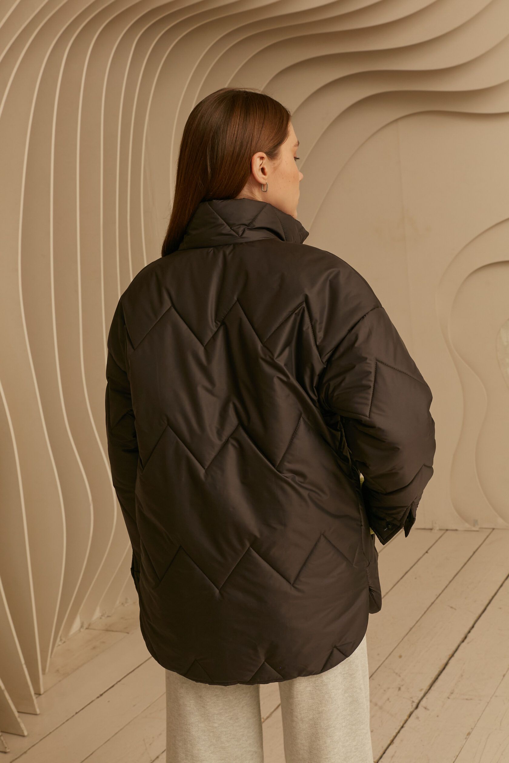 Куртка стеганая женская шоколад S