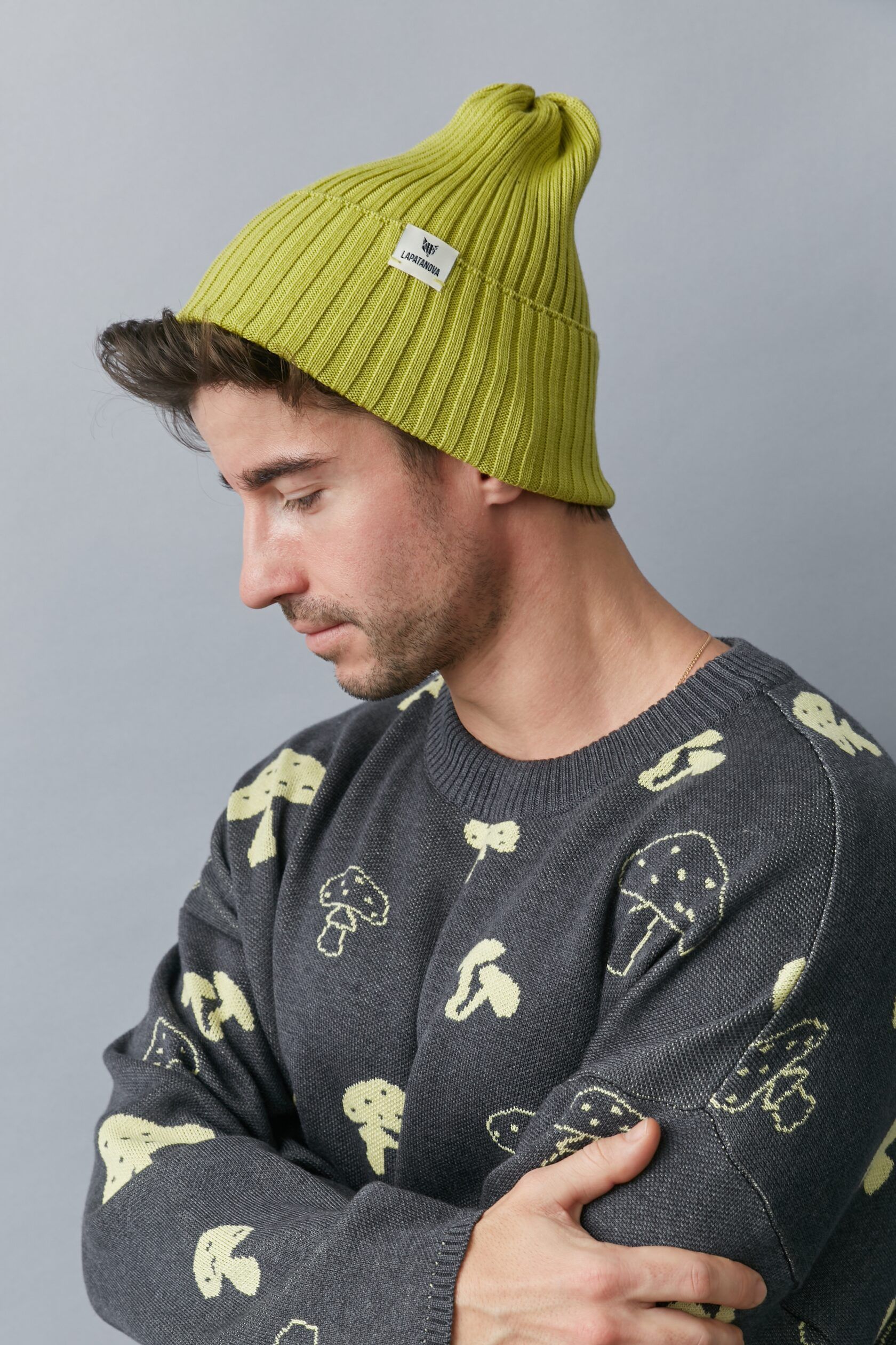 Шапка взрослая лайм S-L