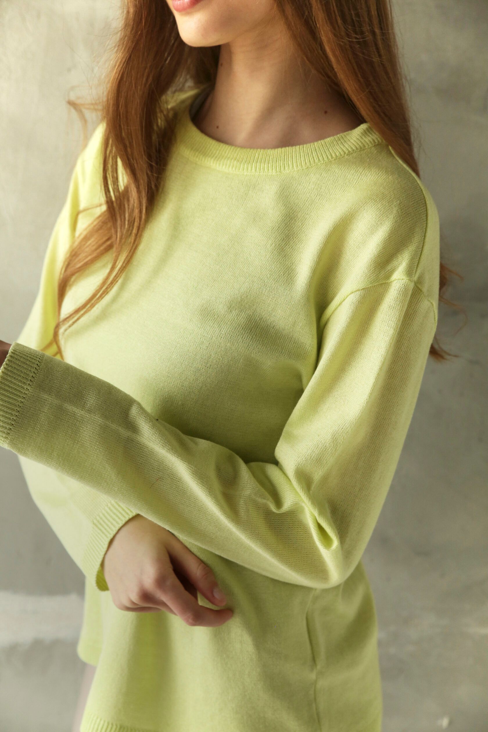 Лонгслив женский лайм L