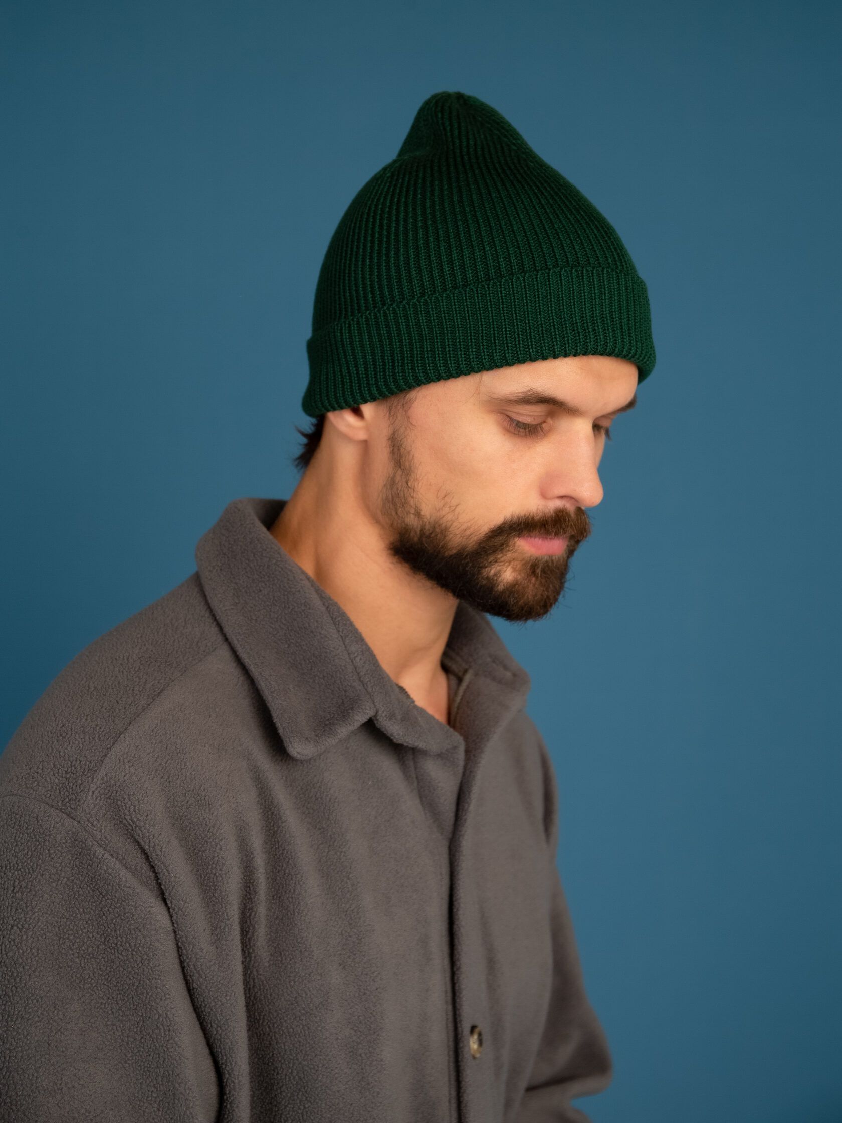 Шапка мужская бини изумруд 54-60