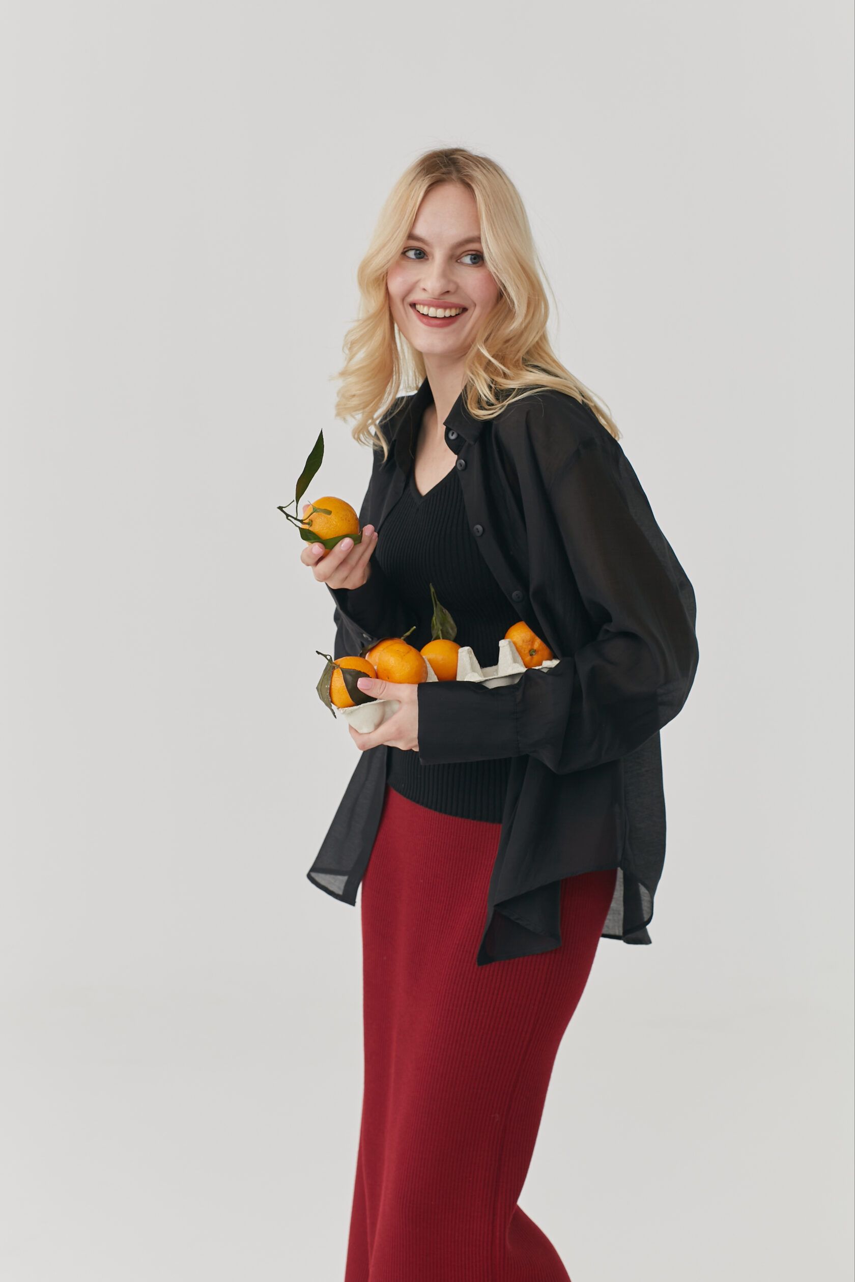 Рубашка женская из тенсела черная one size