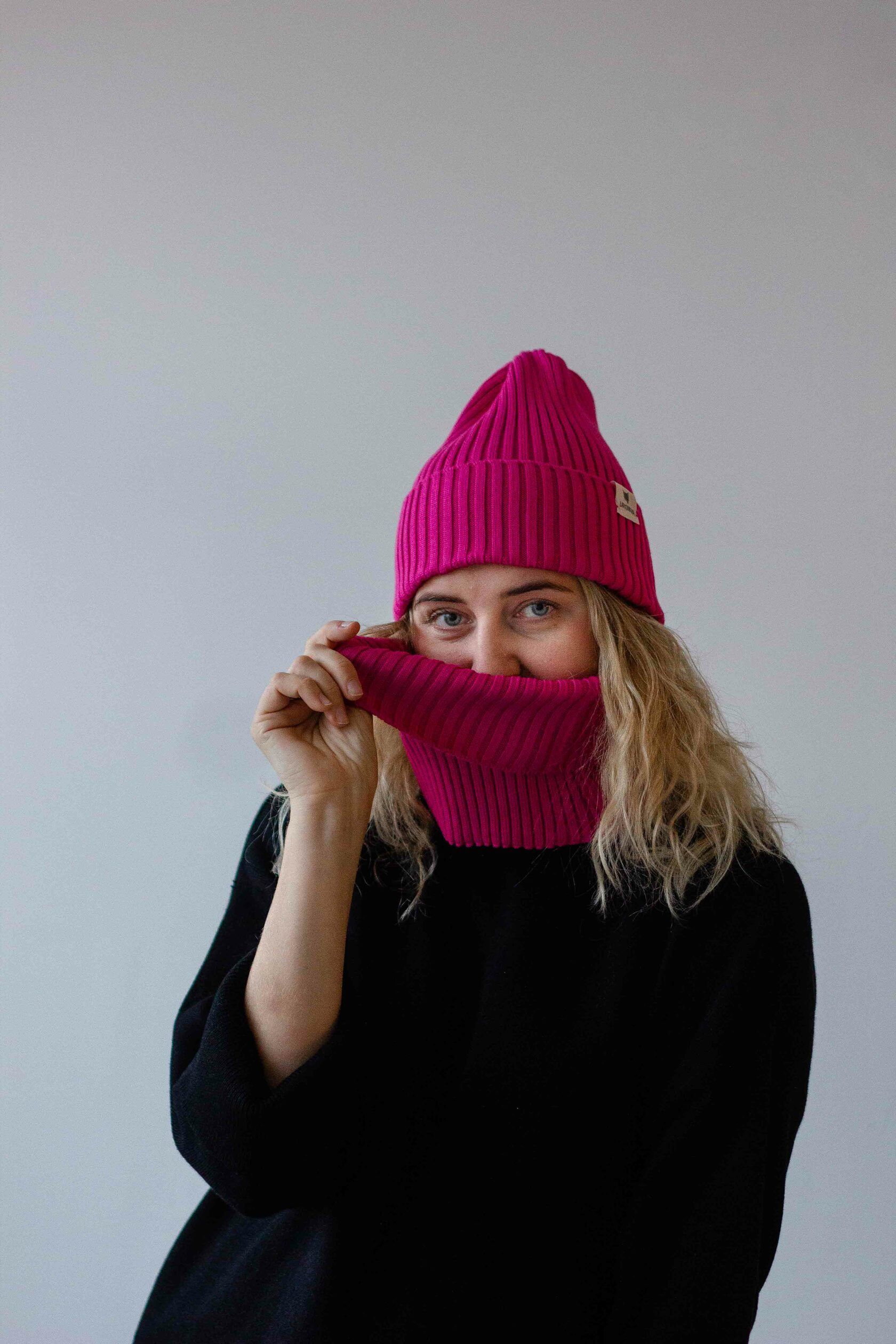 Снуд яркая фуксия S-L