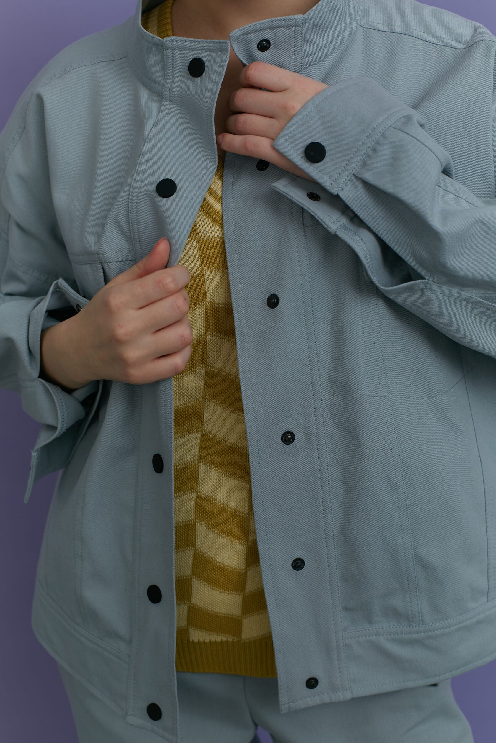 Джинсовка хлопковая голубой S-L