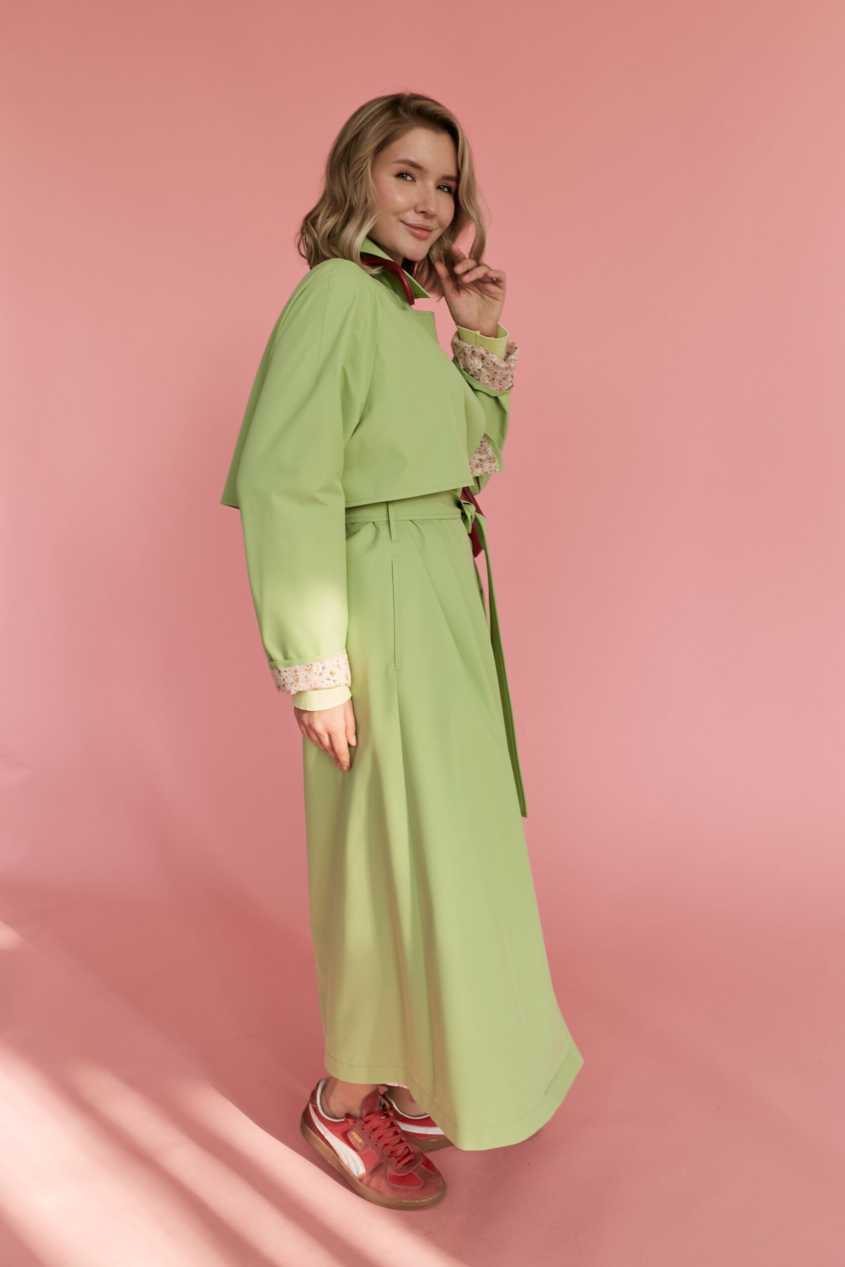 Тренч женский лайм S-M