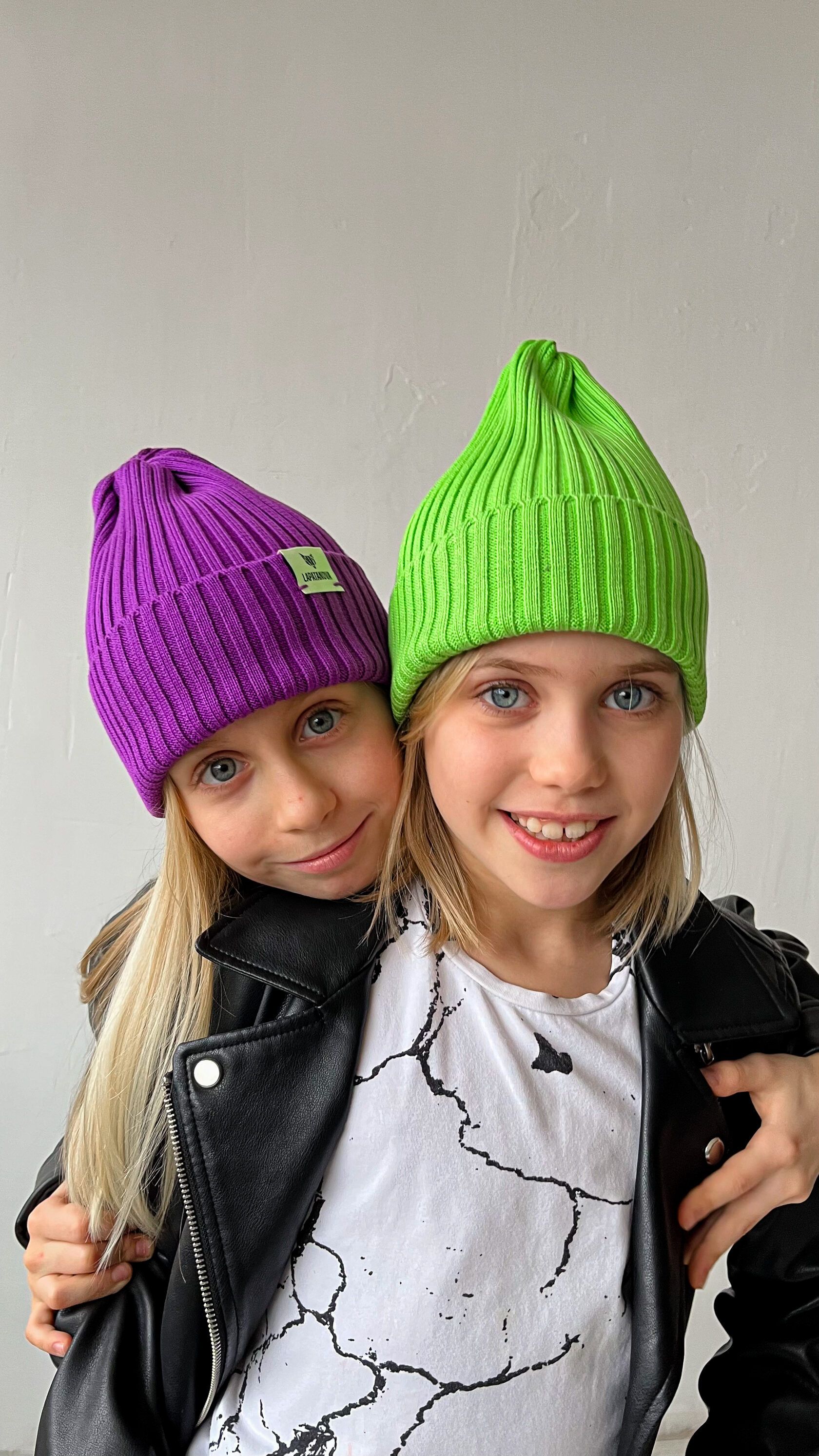 Шапка детская ежевика L(4-6 лет)