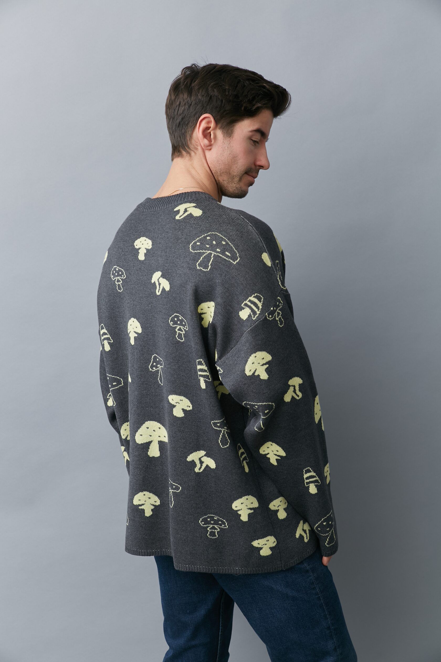 Джемпер Грибочки мужской маренго L-XL