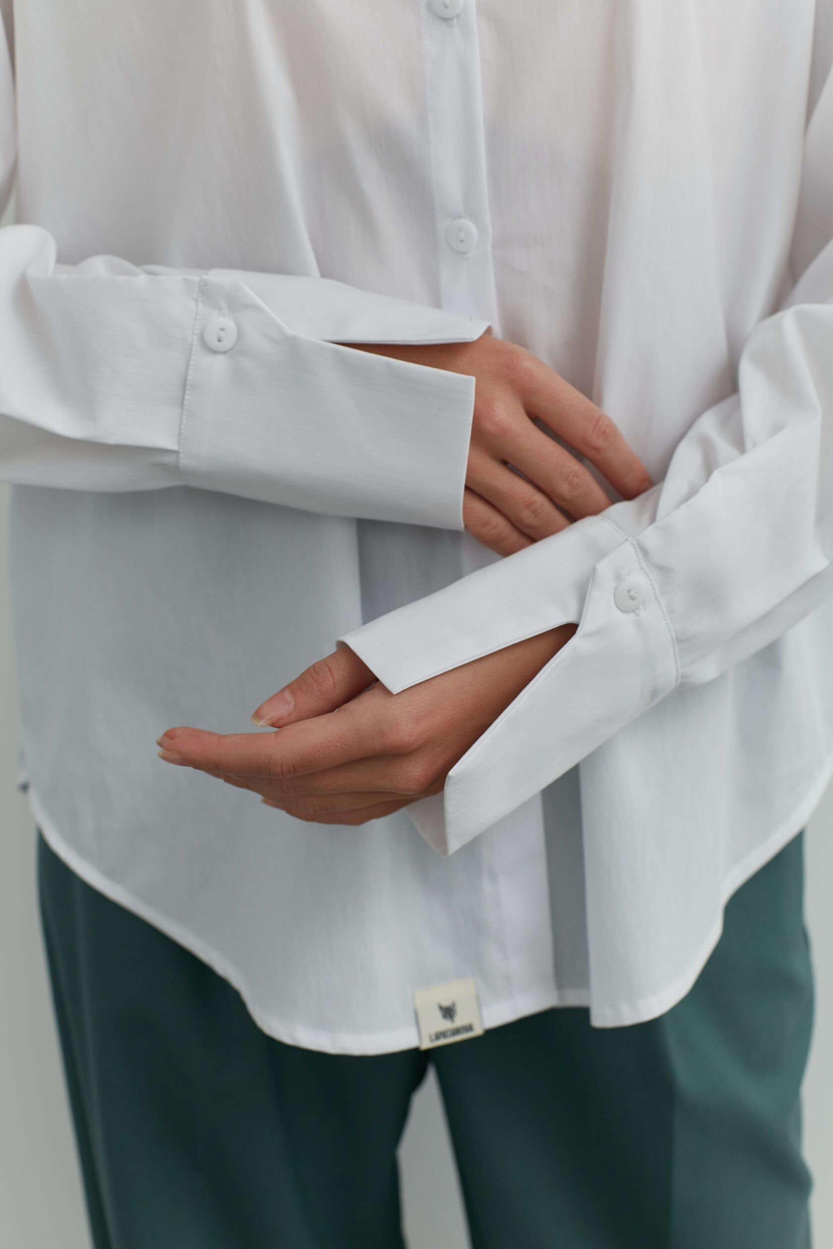 Рубашка хлопок белый S-L