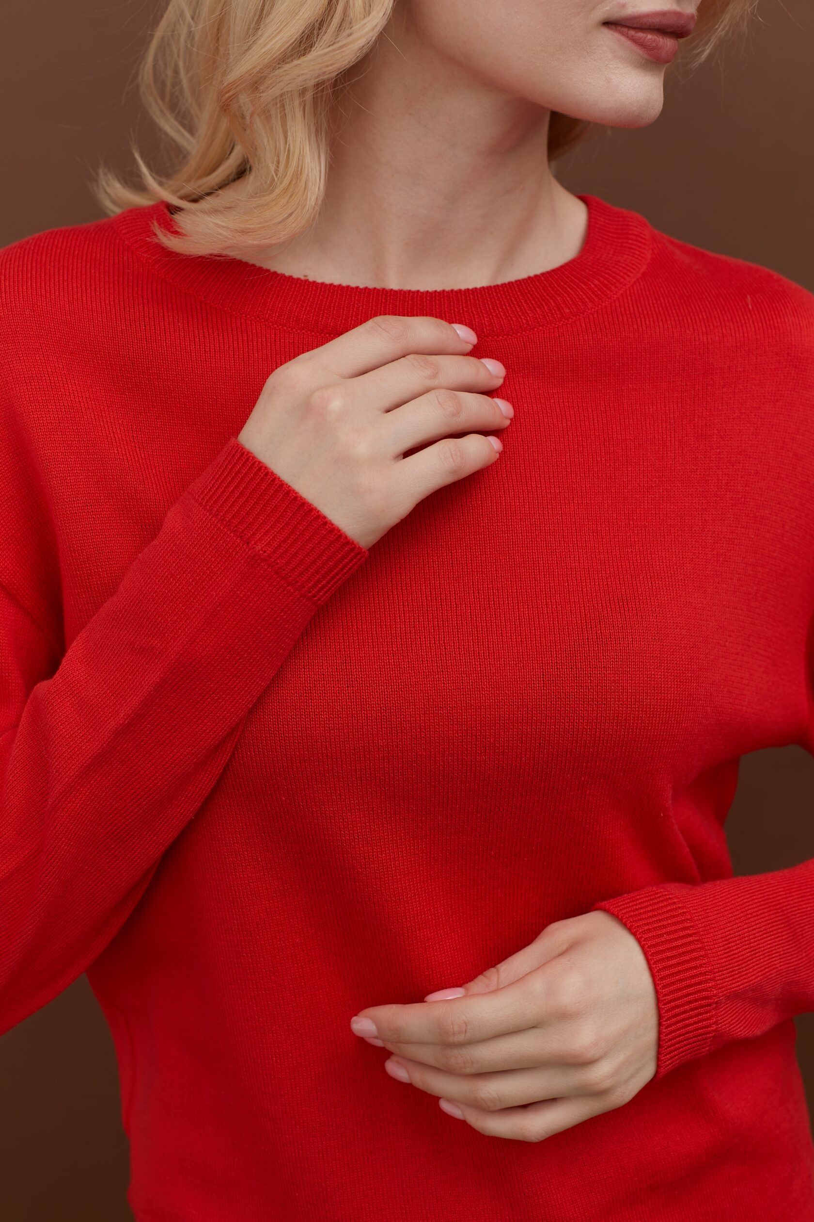 Лонгслив женский алый S