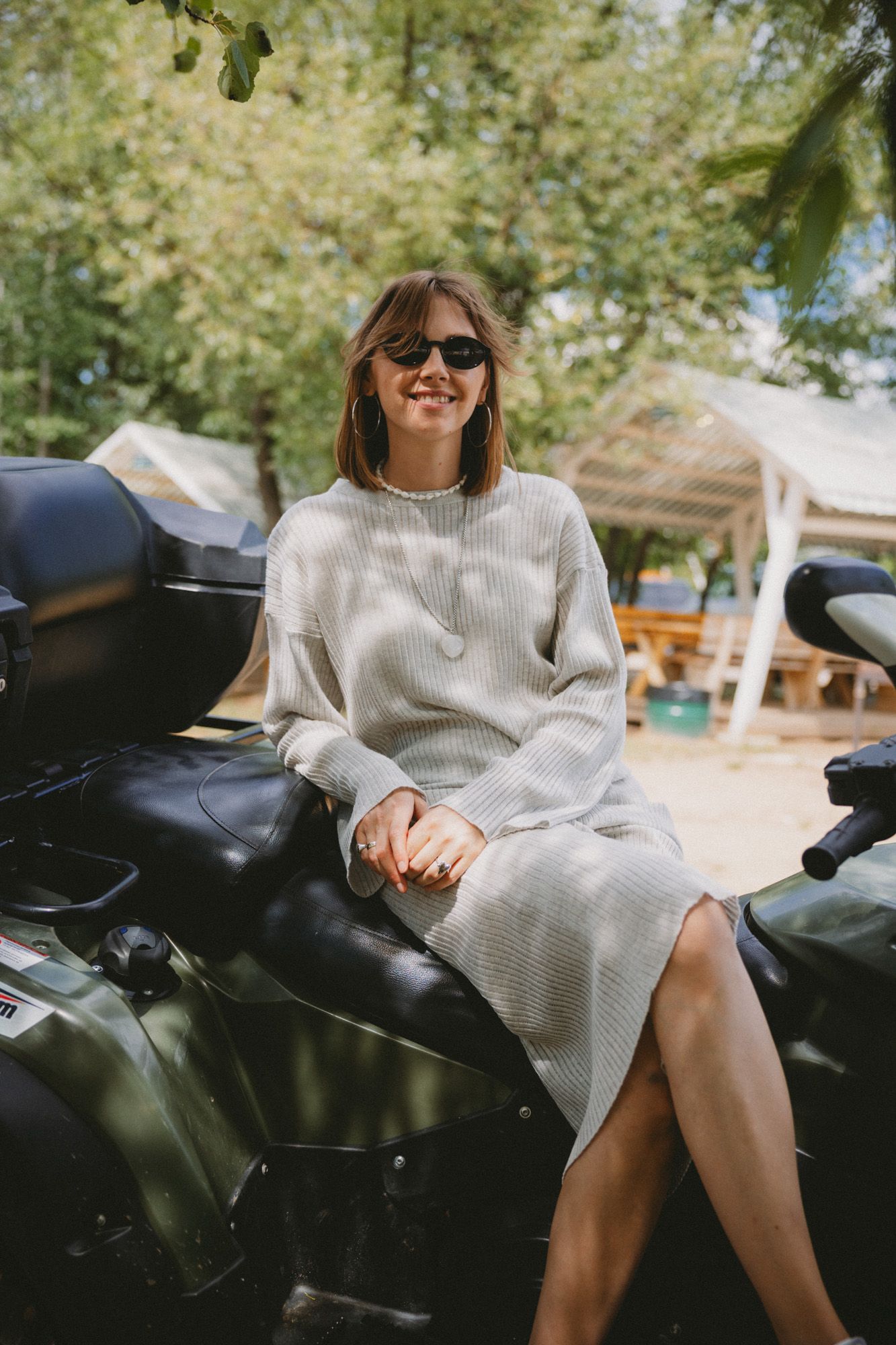 Юбка трикотажная в рубчик макси жемчужный S-M