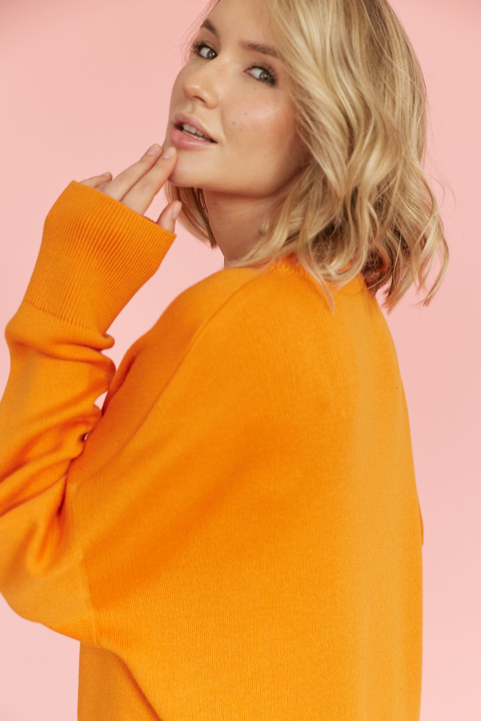 Джемпер Джеки интерлок оранжевый S-L