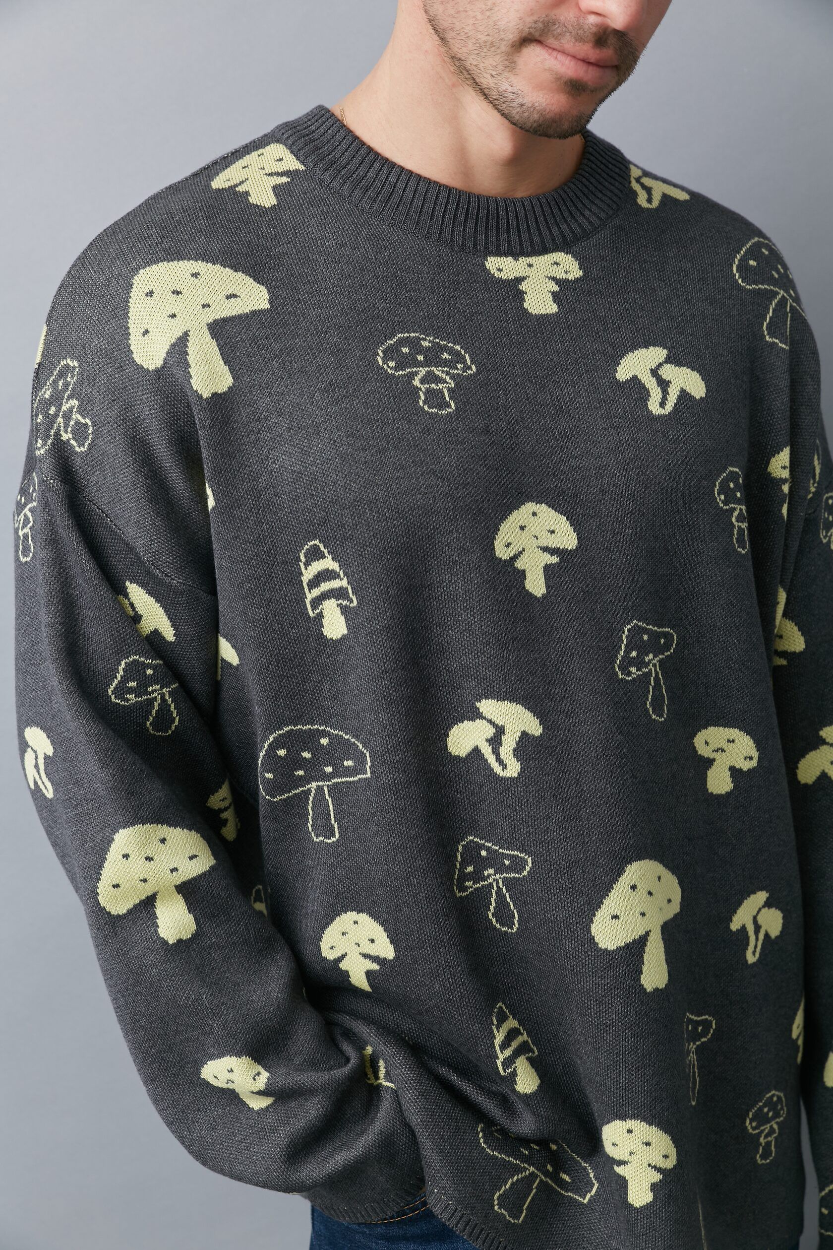 Джемпер Грибочки мужской маренго L-XL