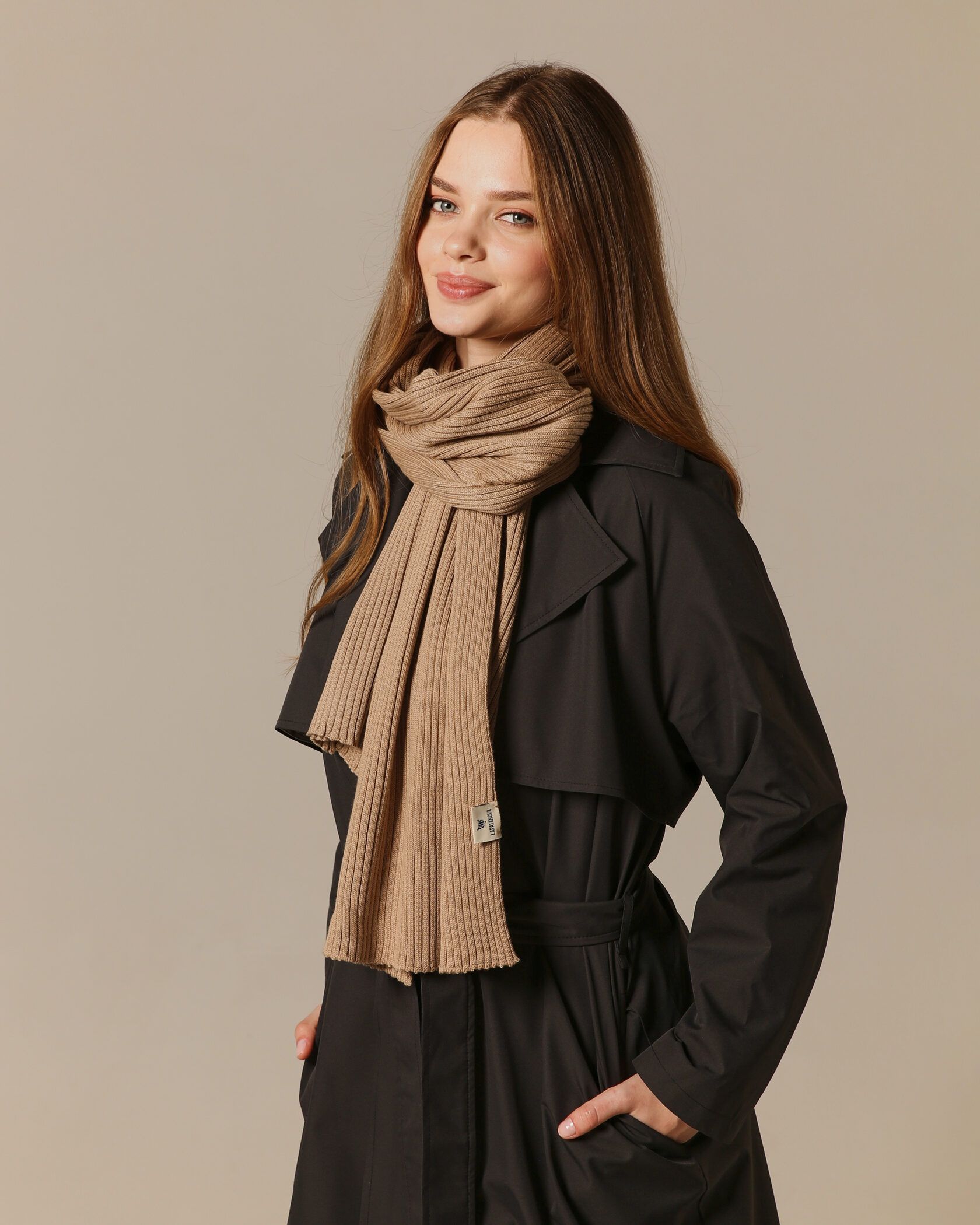 Шарф взрослый капучино S-L