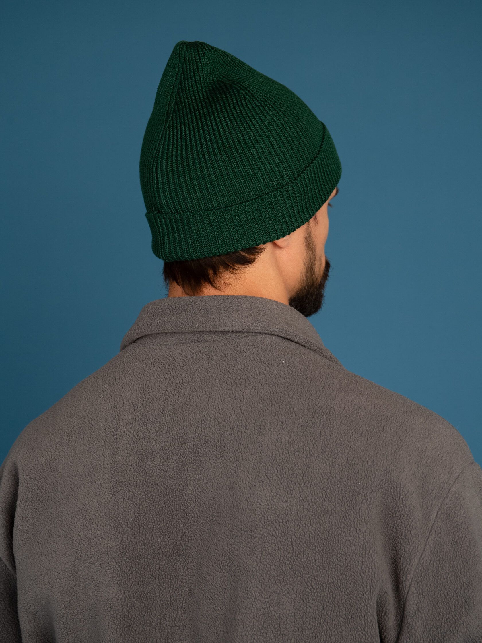 Шапка мужская бини изумруд 54-60