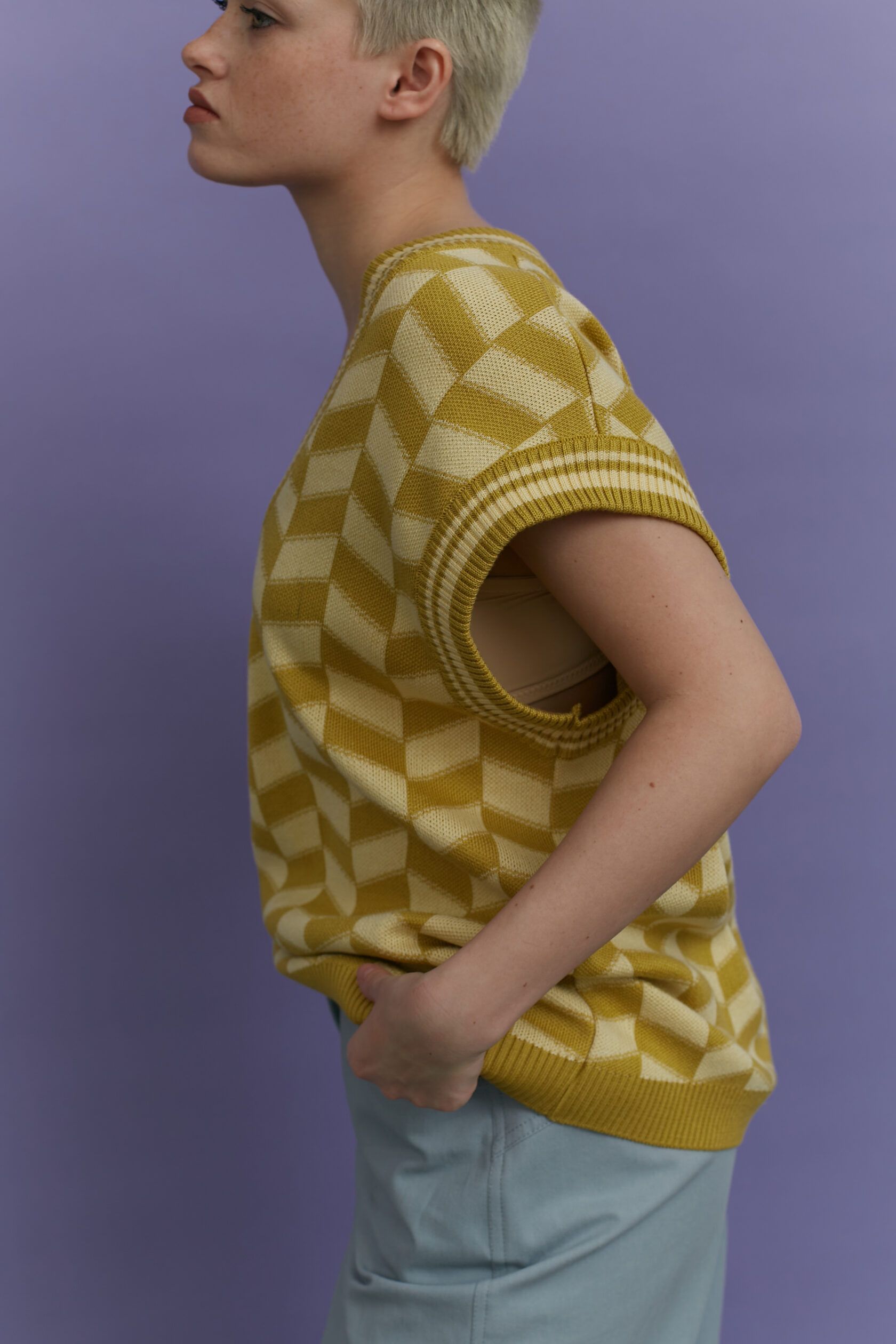 Жилет геометрия липа one size