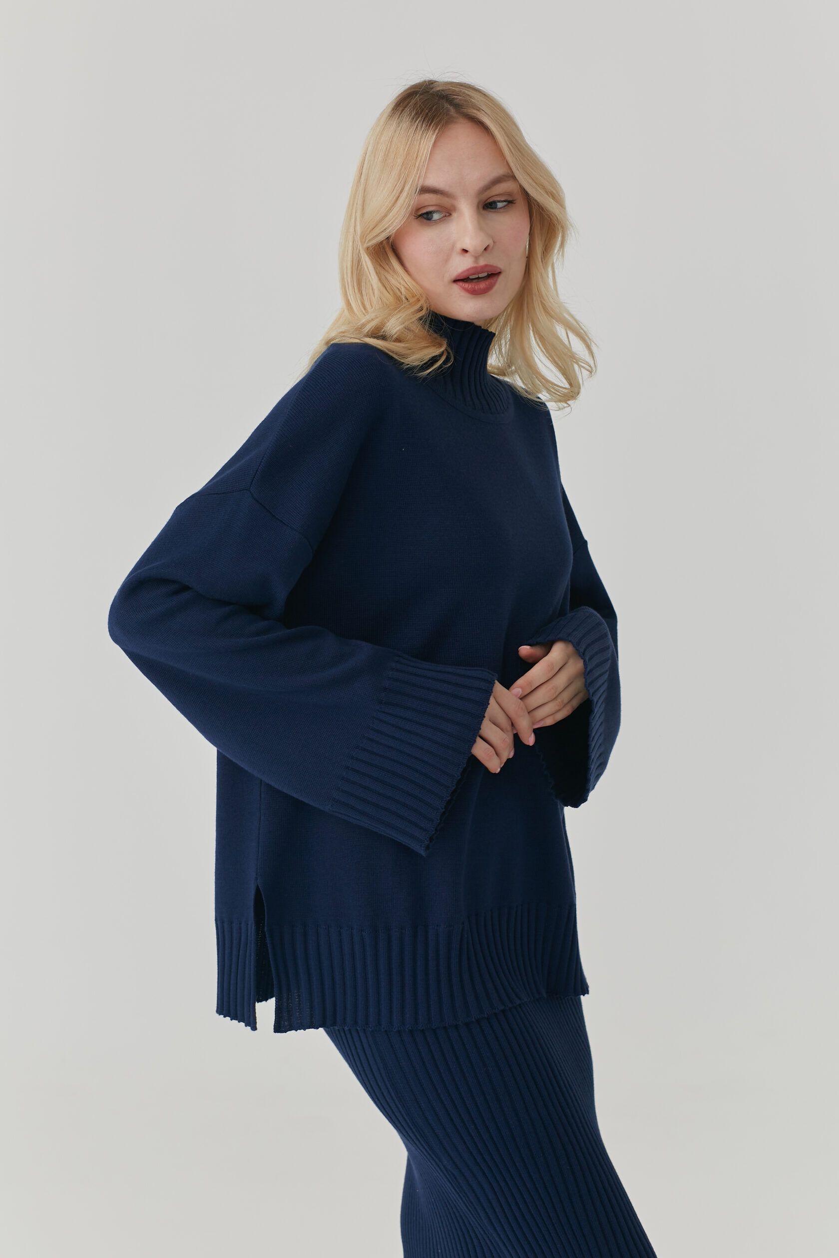 Свитер Кострома синий XS-S