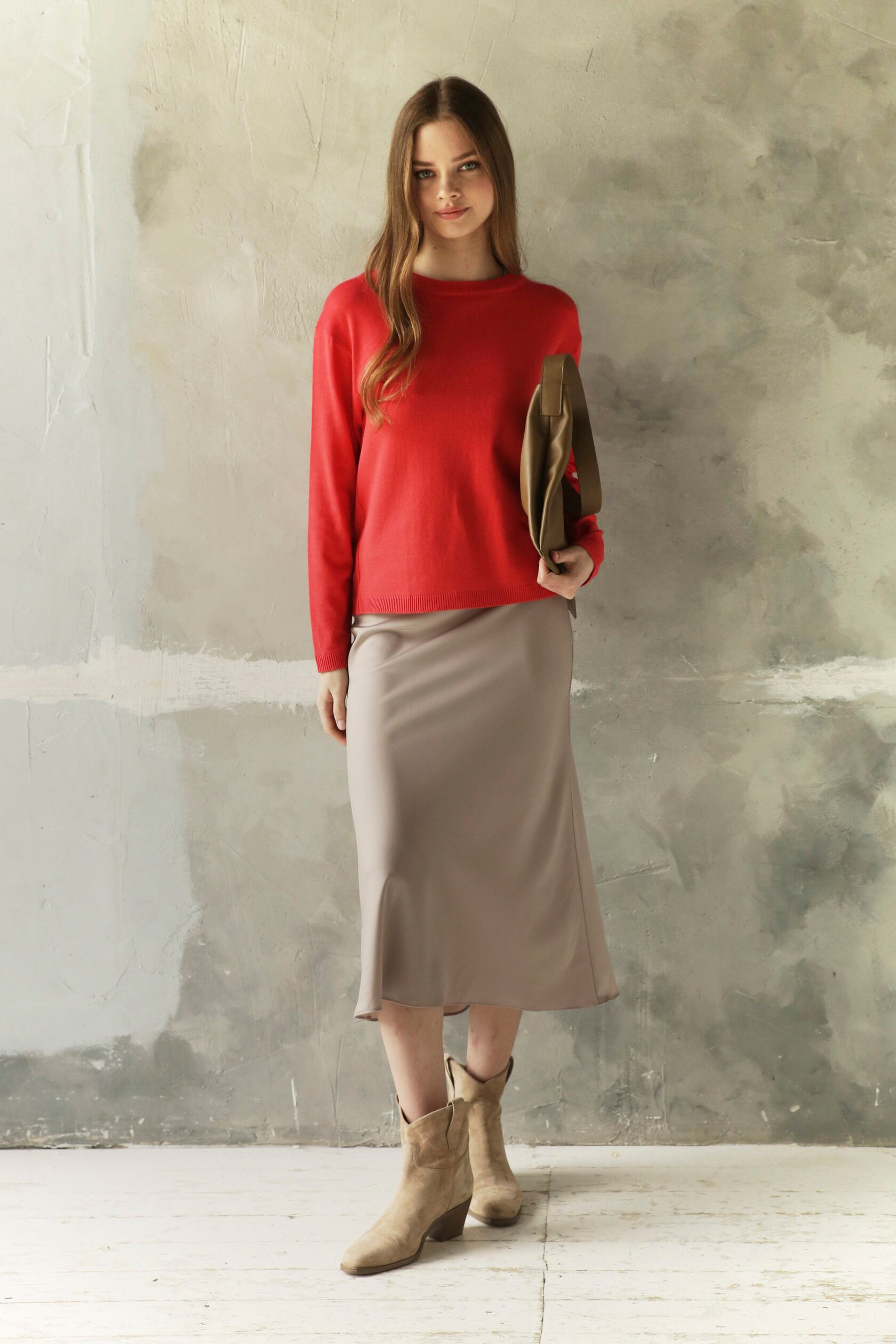 Лонгслив женский коралл XS-S