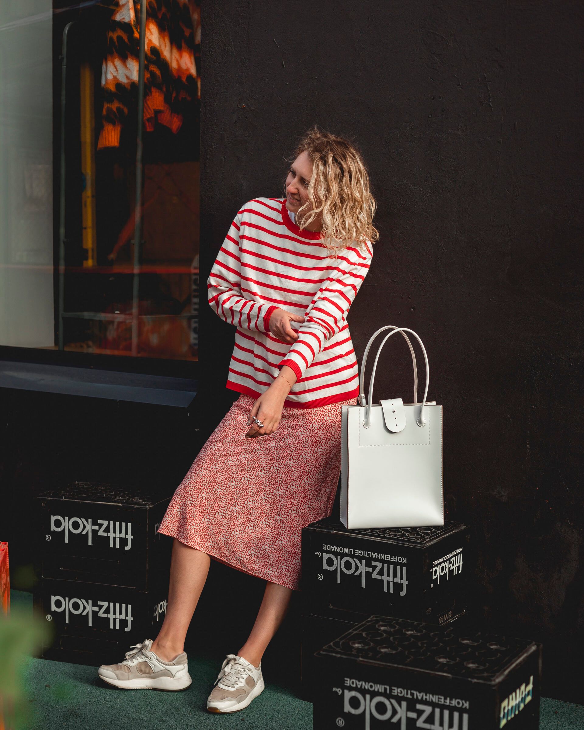 Тельняшка тонкая красный M