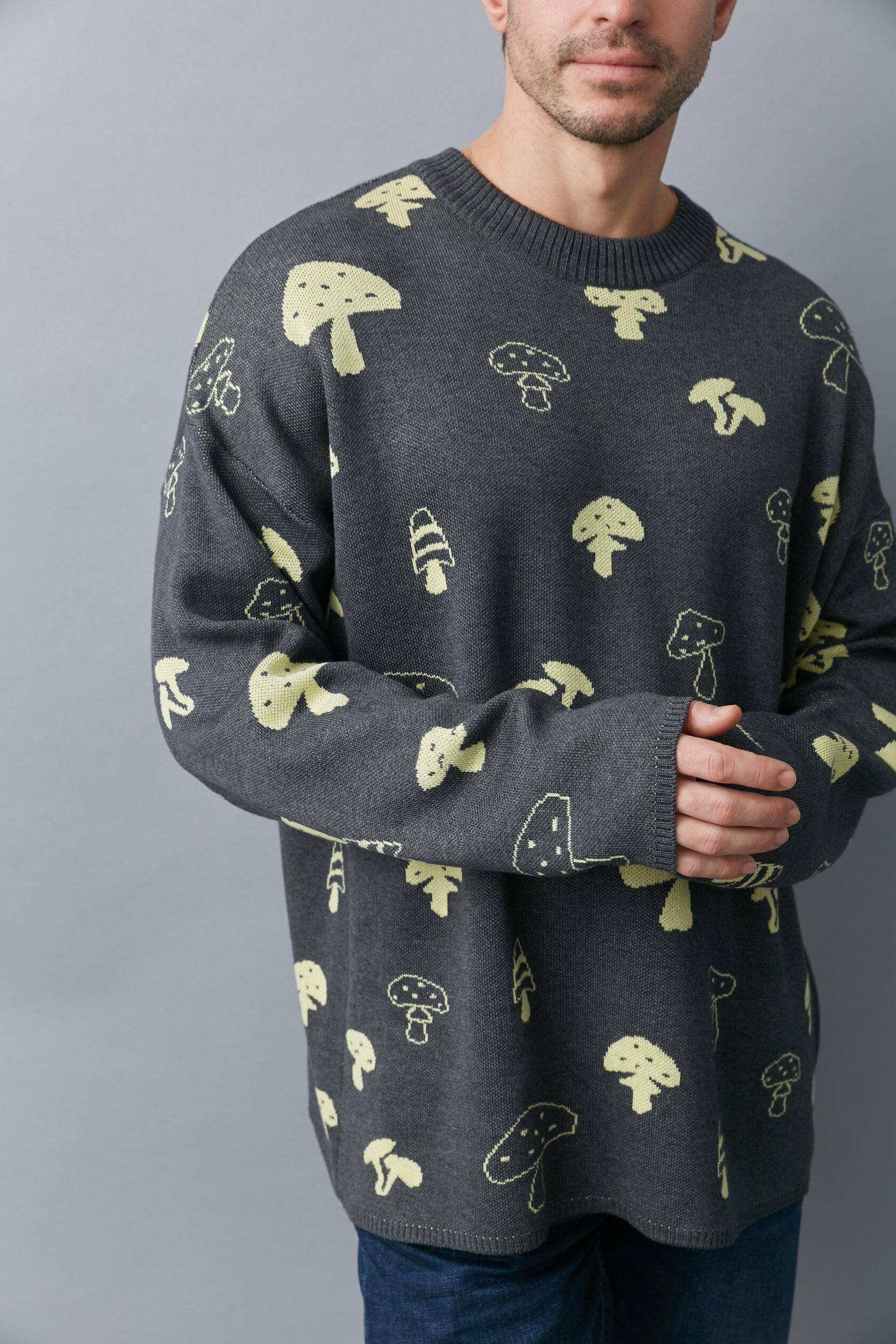 Джемпер Грибочки мужской маренго L-XL