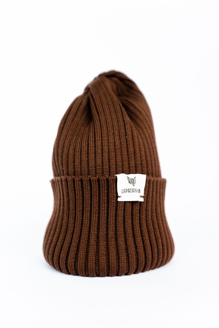 Шапка взрослая шоколад S-L
