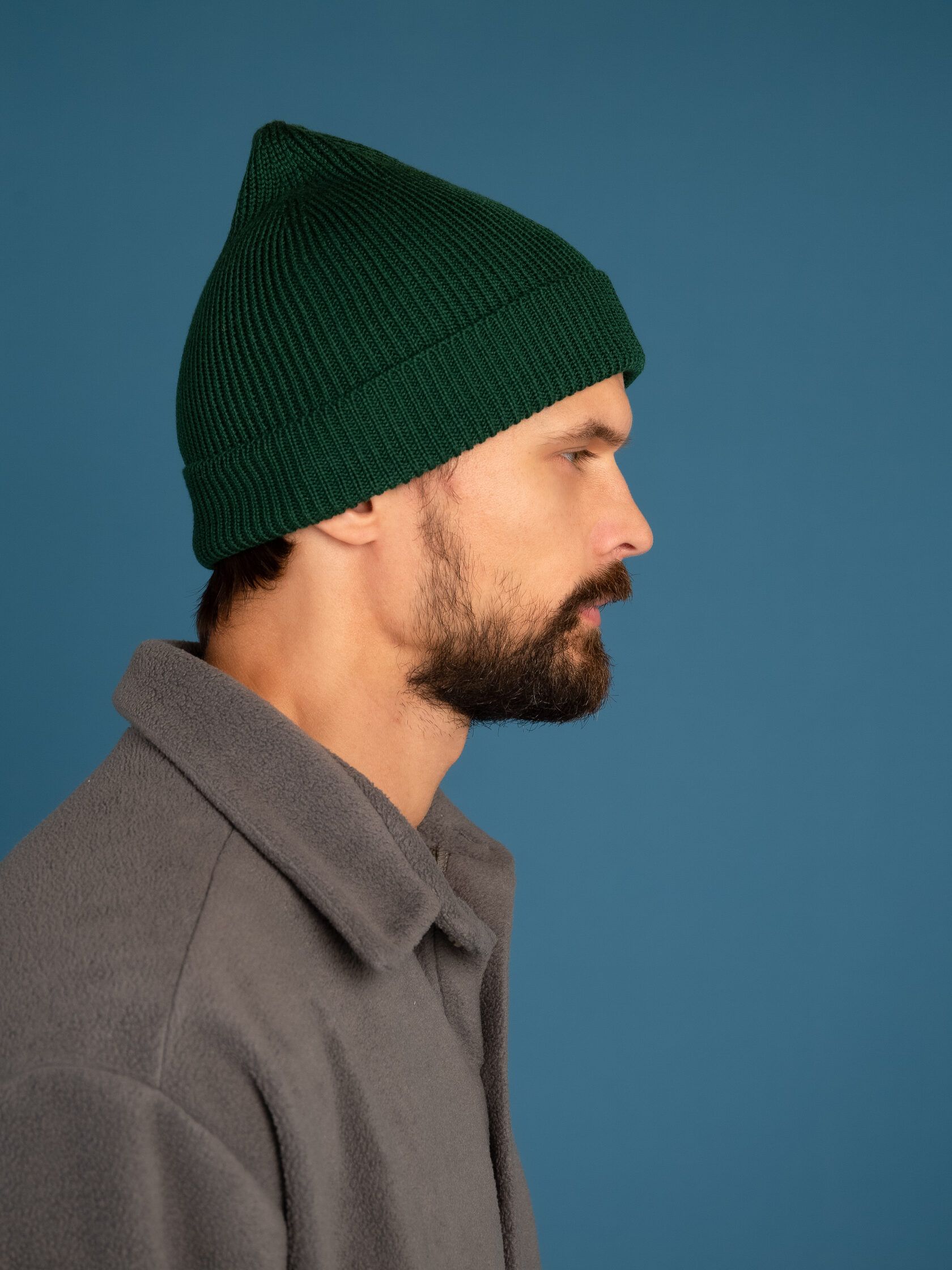 Шапка мужская бини изумруд 54-60
