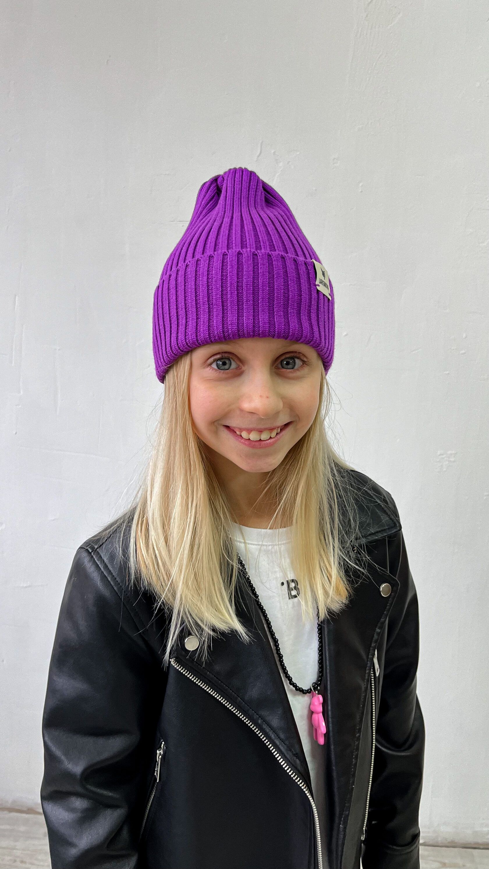 Шапка детская ежевика L(4-6 лет)